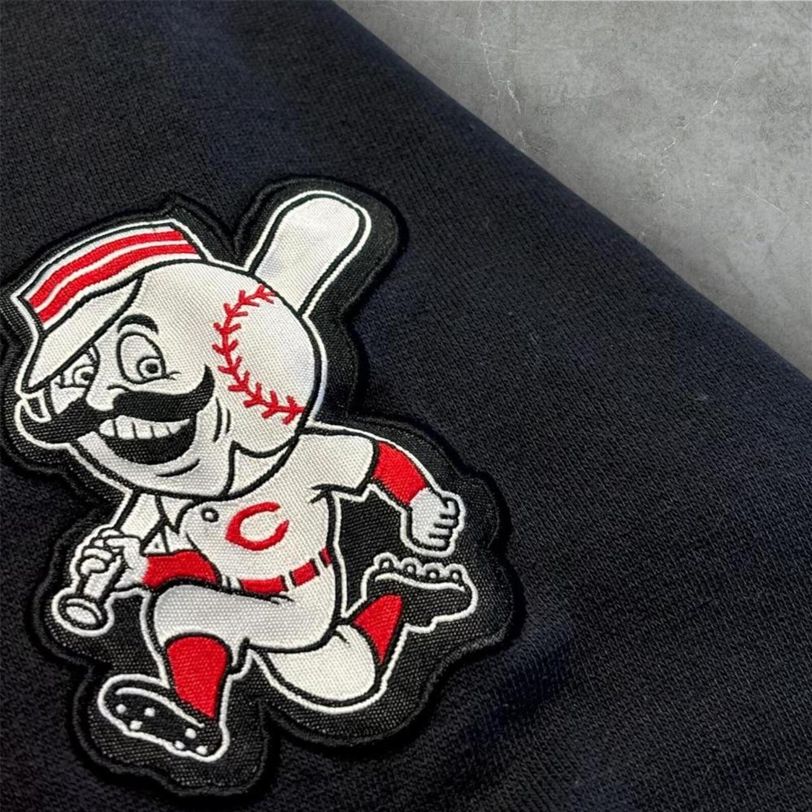 Vintage Majestic Cincinnati Reds Y2K Spell Out Baseball Hoodie Men’s S  -  Youth XL