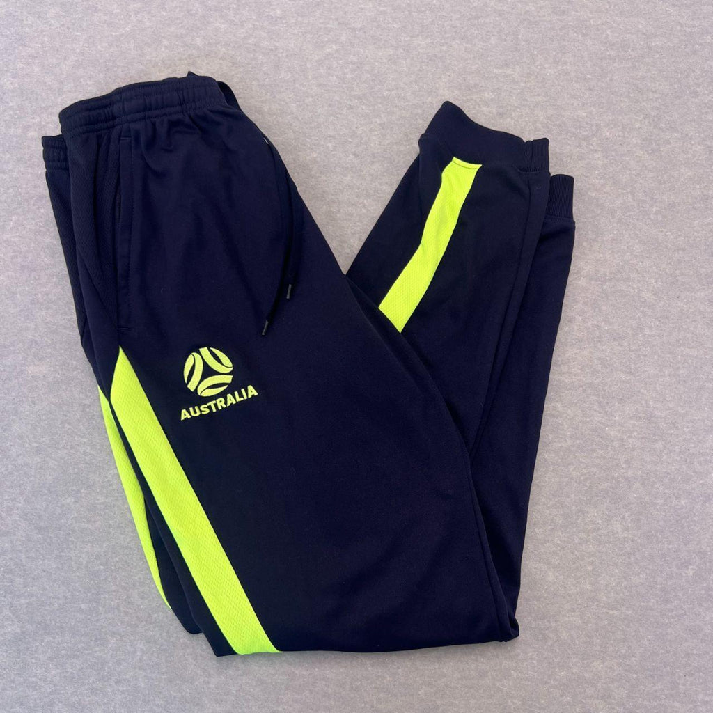 Nike Football Australia Team Track Pants Socceroos Zip Pockets Navy Mens Small