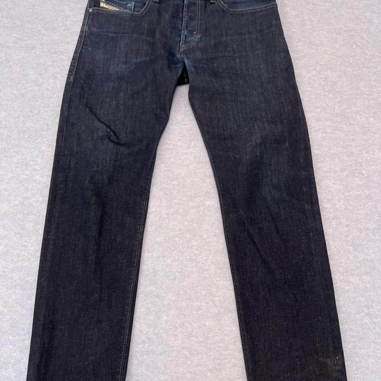 Diesel BUSTER 0607A Regular Stretch Slim Tapered Navy Blue Jeans Men’s W32 L32