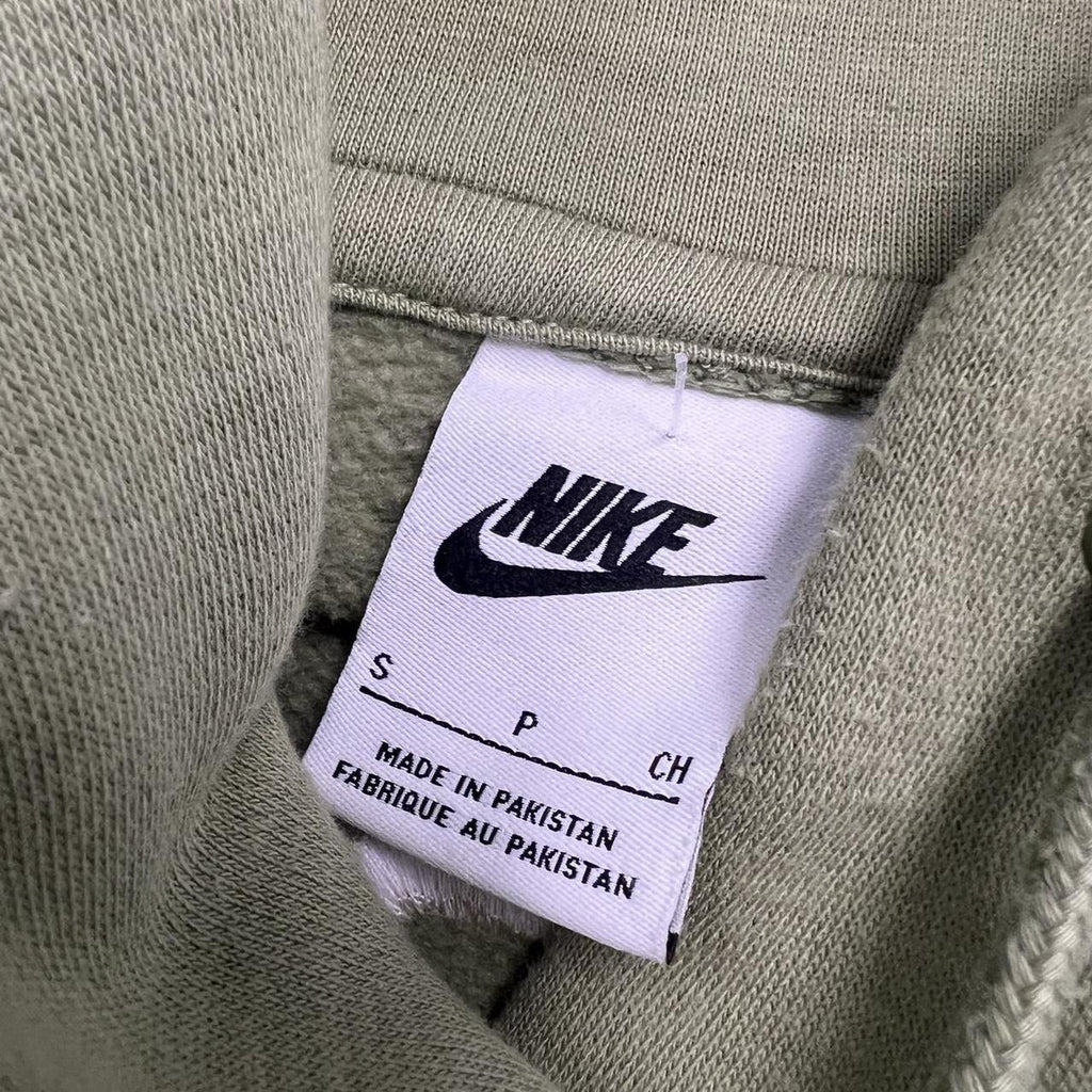 Vintage Nike Centre Swoosh Olive Green Oversized Hoodie Size Small Fits Large