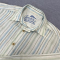 Tommy Bahama Men's 100% Linen Blue White & Green Striped Relax L/S Shirt Medium