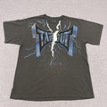 Vintage Tapout MMA Lightning Graphic T-Shirt Charcoal Grey Men's XL Y2K