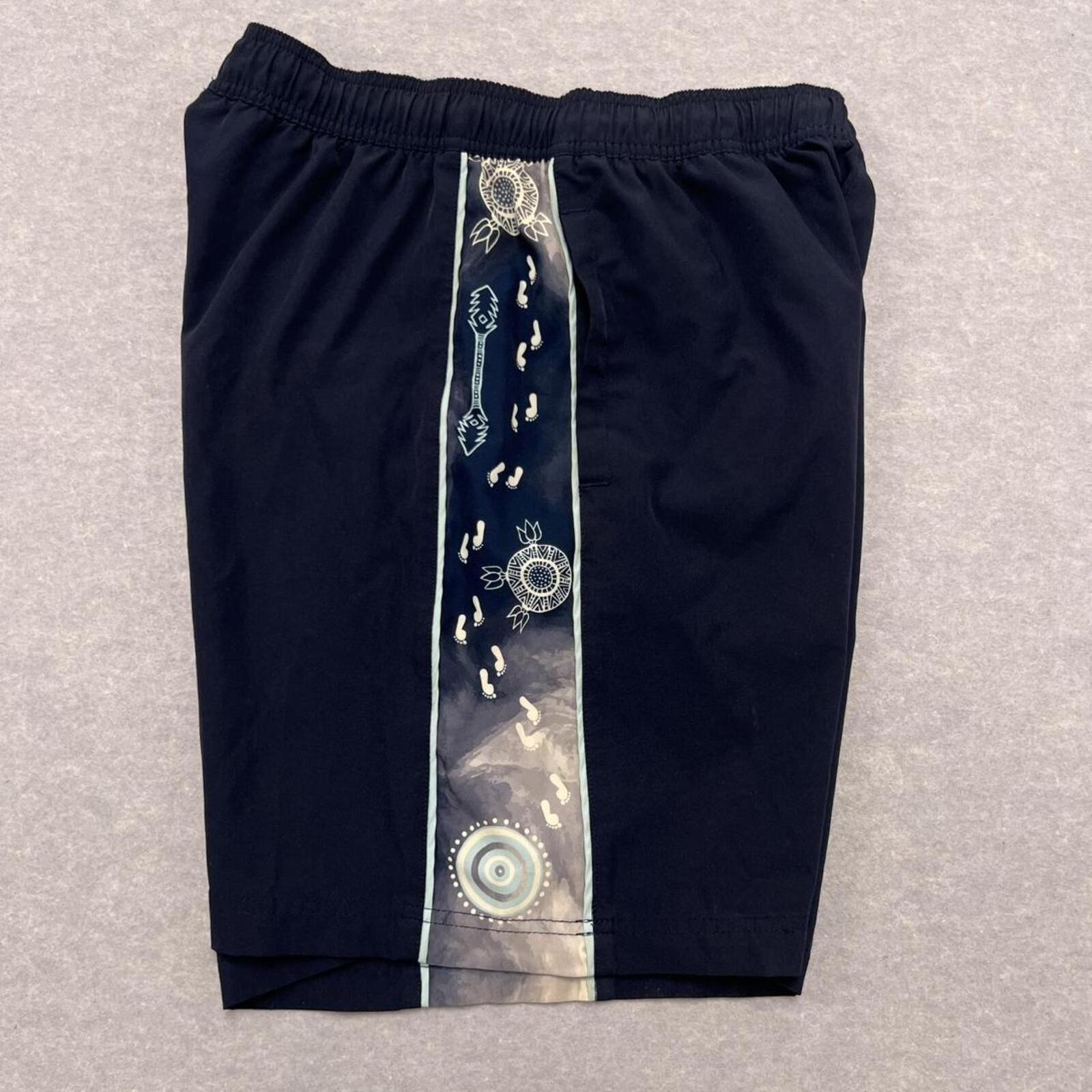 Carlton Blues FC Official AFL Indigenous Training Shorts Navy Blue Small