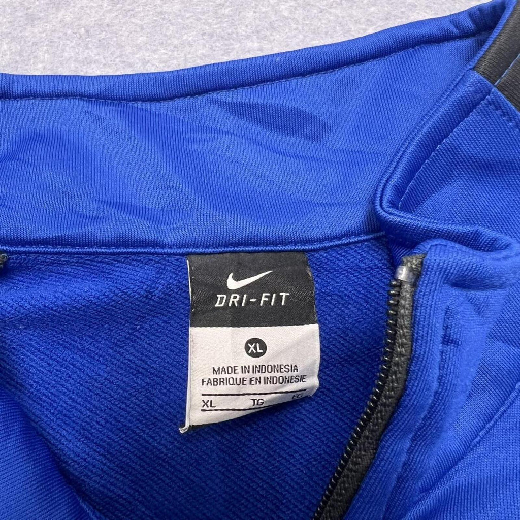 Nike Dri-Fit BC Blackhawk Christian Varsity Track Jacket Blue Black XL USA
