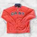 Vintage GANT Men’s Orange & Black Spell Out Full Zip Jacket Preppy XL