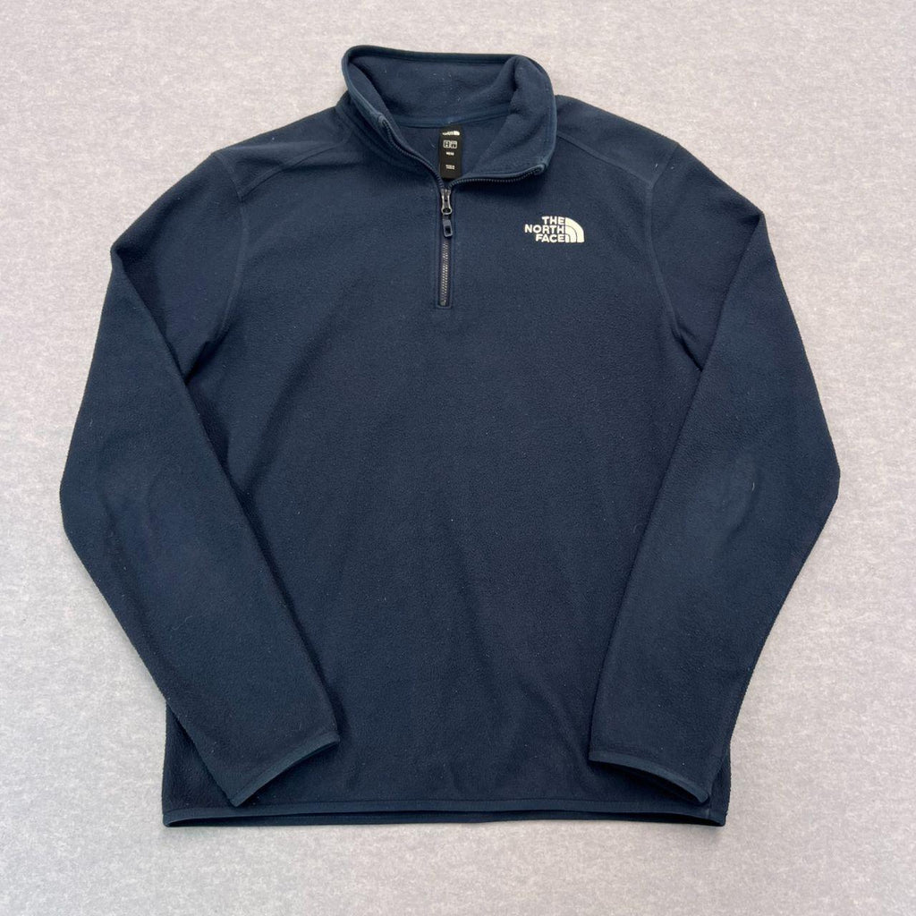 Vintage The North Face Navy Blue Glacier 1/4 Zip Polar Fleece Men's Medium