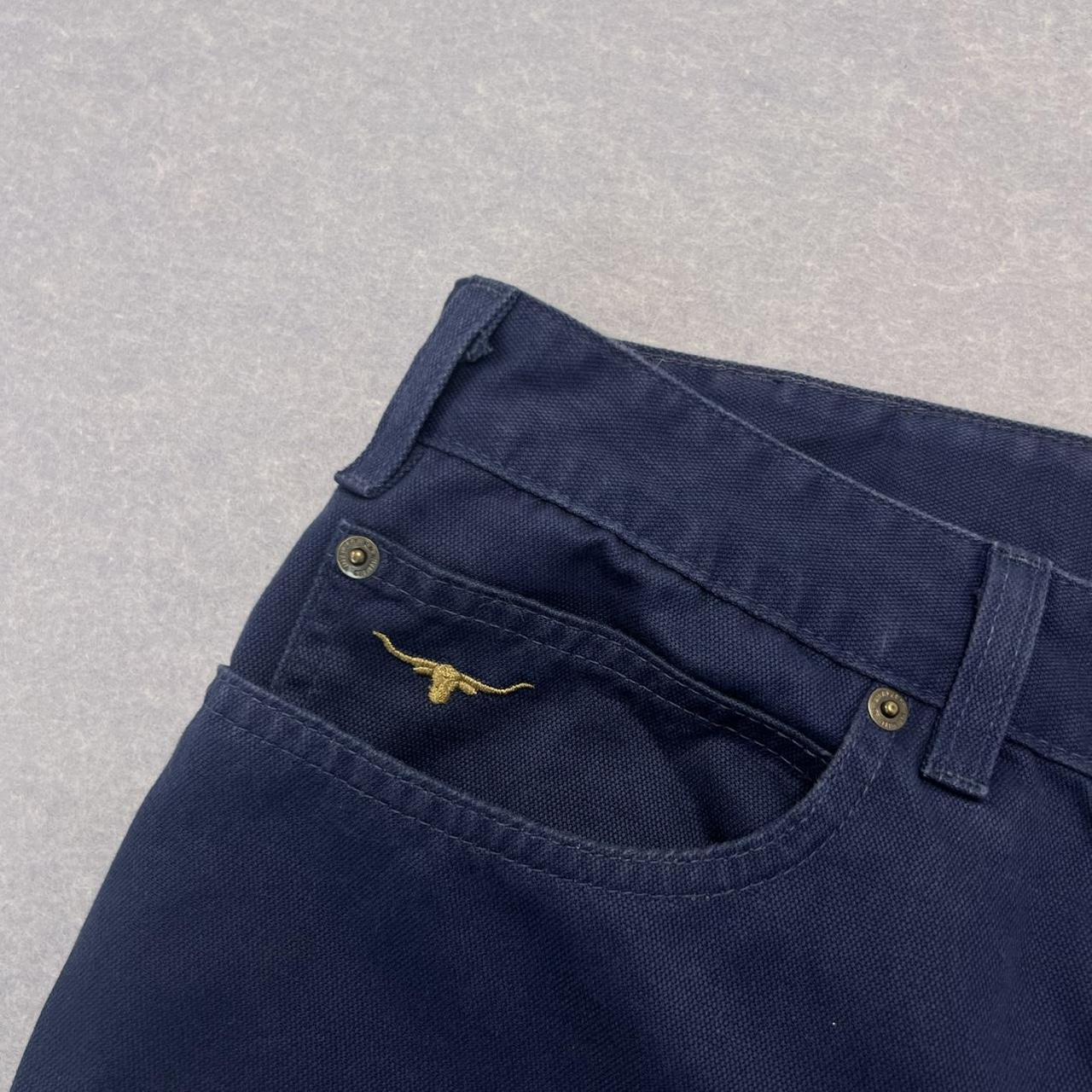 Vintage R.M. Williams Men’s Navy Blue Trousers Pants Straight Leg TJ711 W38R L32