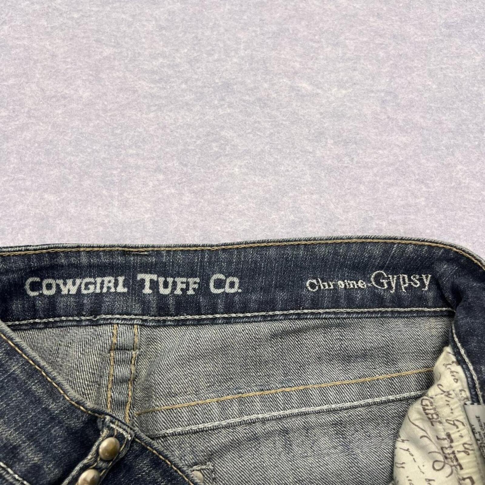 Vintage Cowgirl Tuff Chrome Gypsy Jeans Bootcut Embroidered Y2K Women’s W27 L35