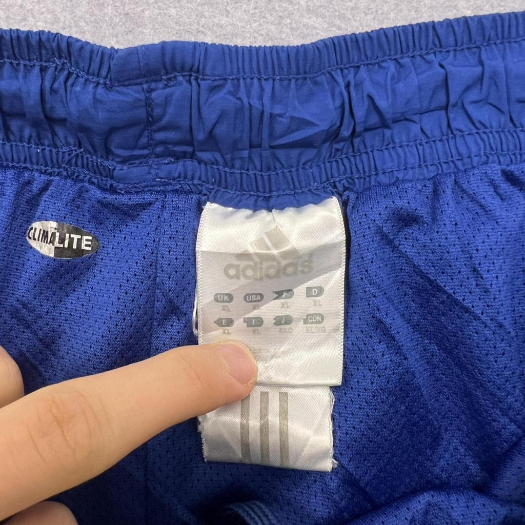 Vintage Adidas Kansas Jayhawks KU NCAA Royal Blue Baggy Track Pants Men's XL
