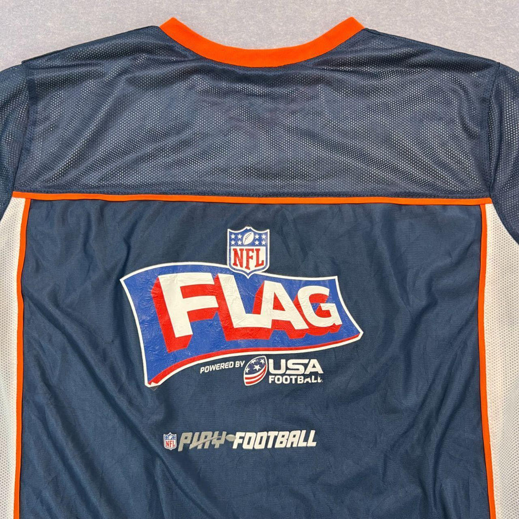 Vintage Denver Broncos NFL Flag Football Reversible Jersey Navy & White  Large
