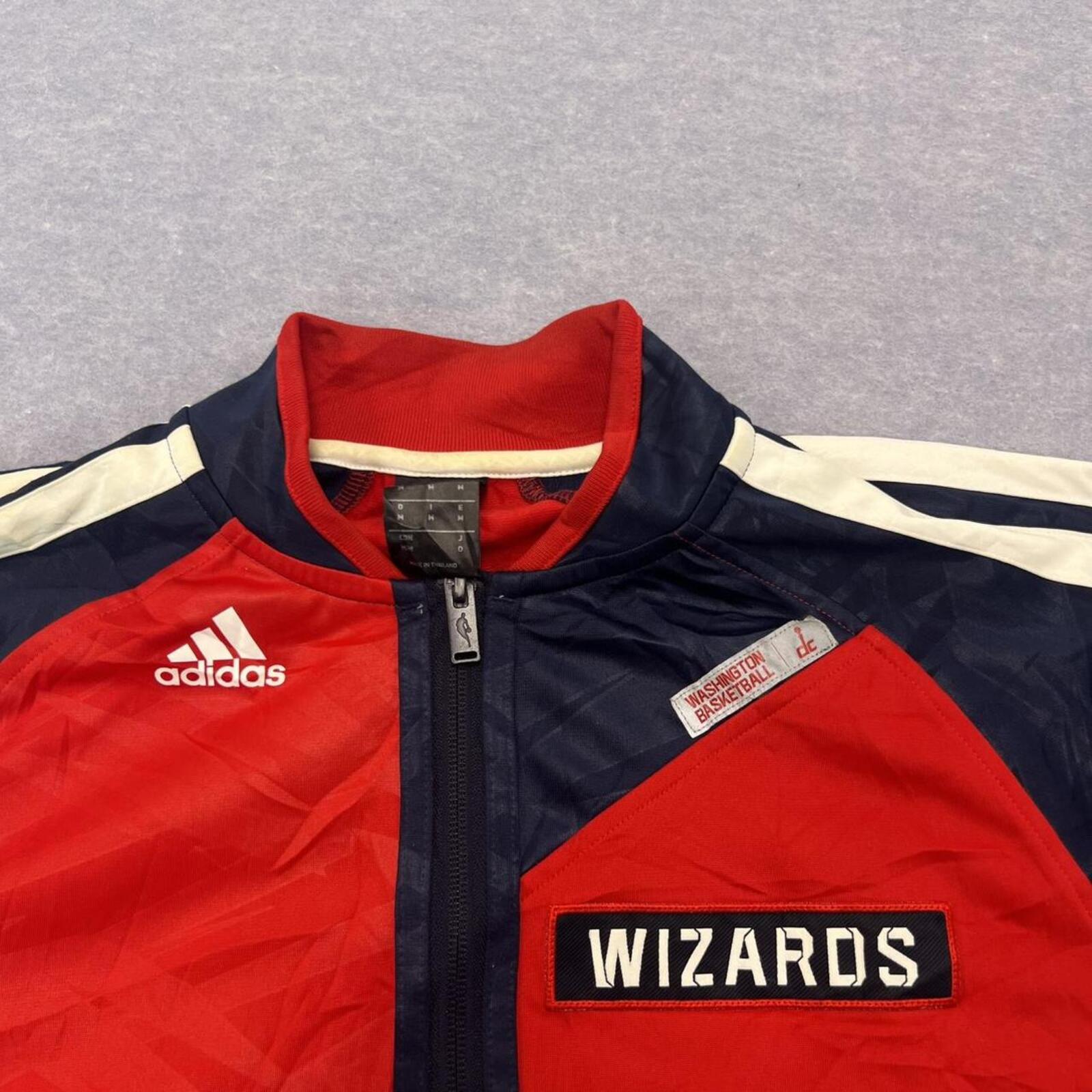 2013 Adidas Washington Wizards Red & Navy NBA Track Jacket Mens Medium As Seen