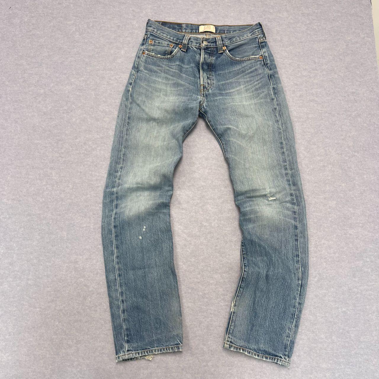 Vintage Levi’s 501 Y2K Light Wash Denim Jeans Button Fly W29 L32 Made In 2000
