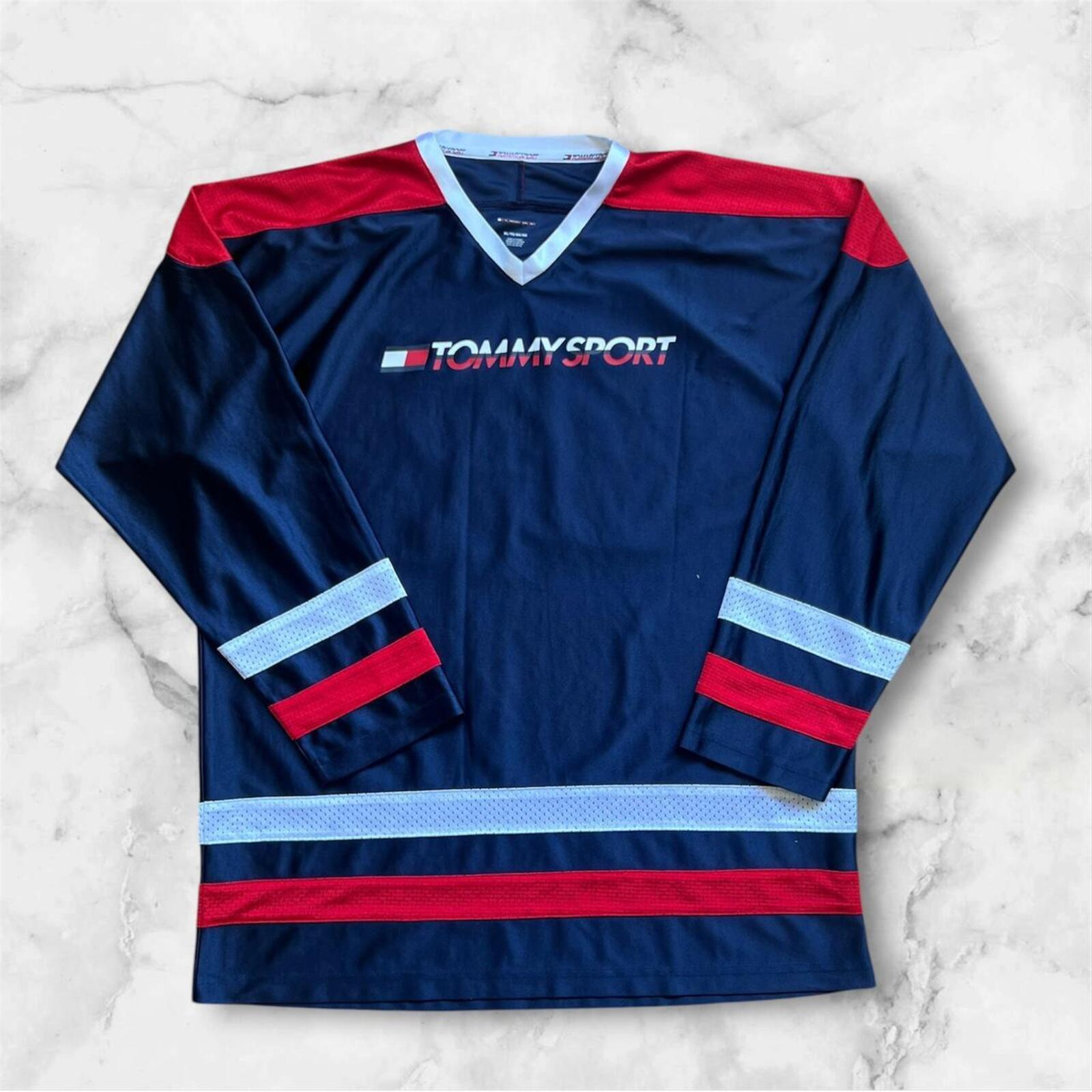 Vintage Tommy Sports Tommy Hilfiger Men’s Longsleeve Hockey Jersey No.85 XL