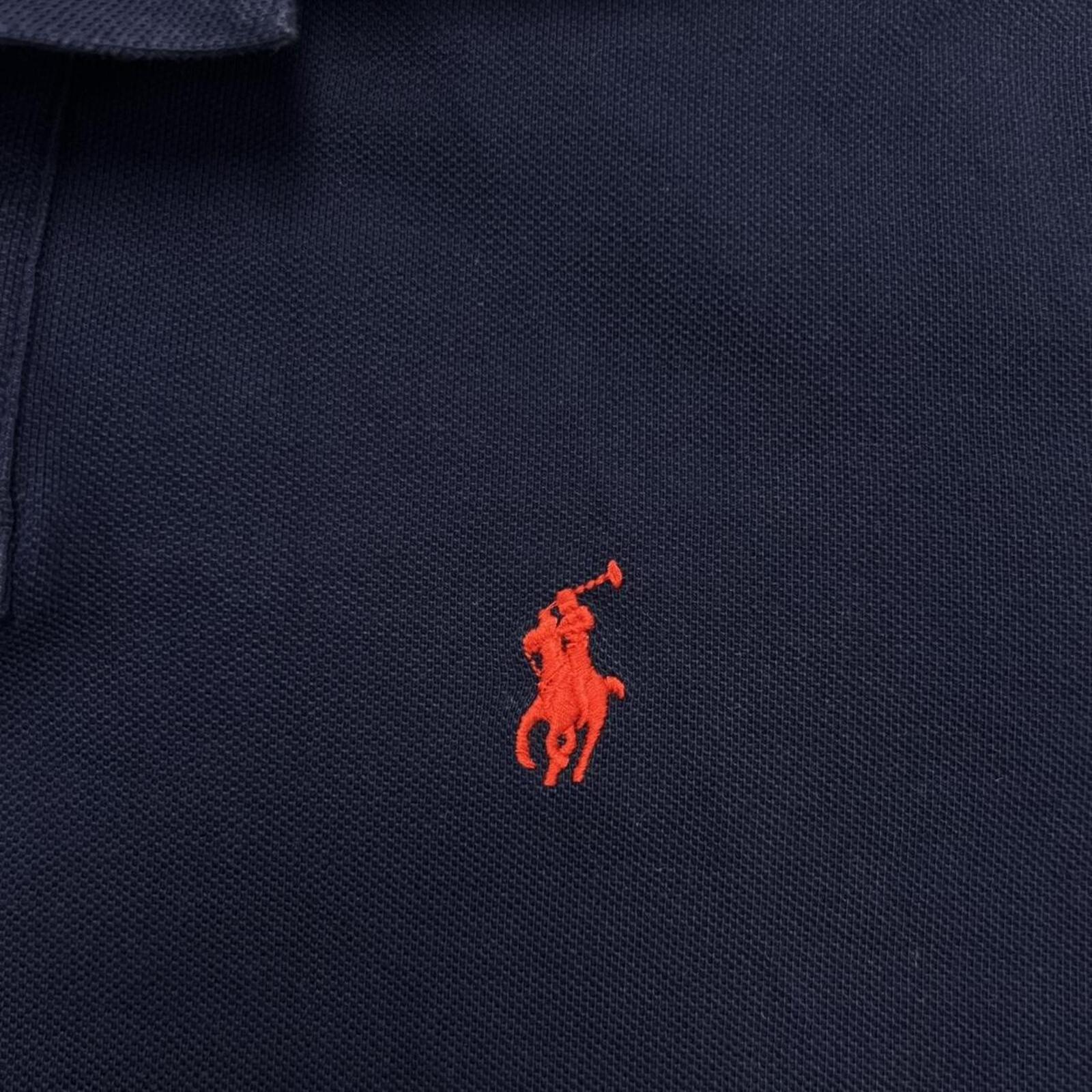 Polo Ralph Lauren Navy Blue Preppy Polo Shirt (Red Pony) Classic Fit Men's Small