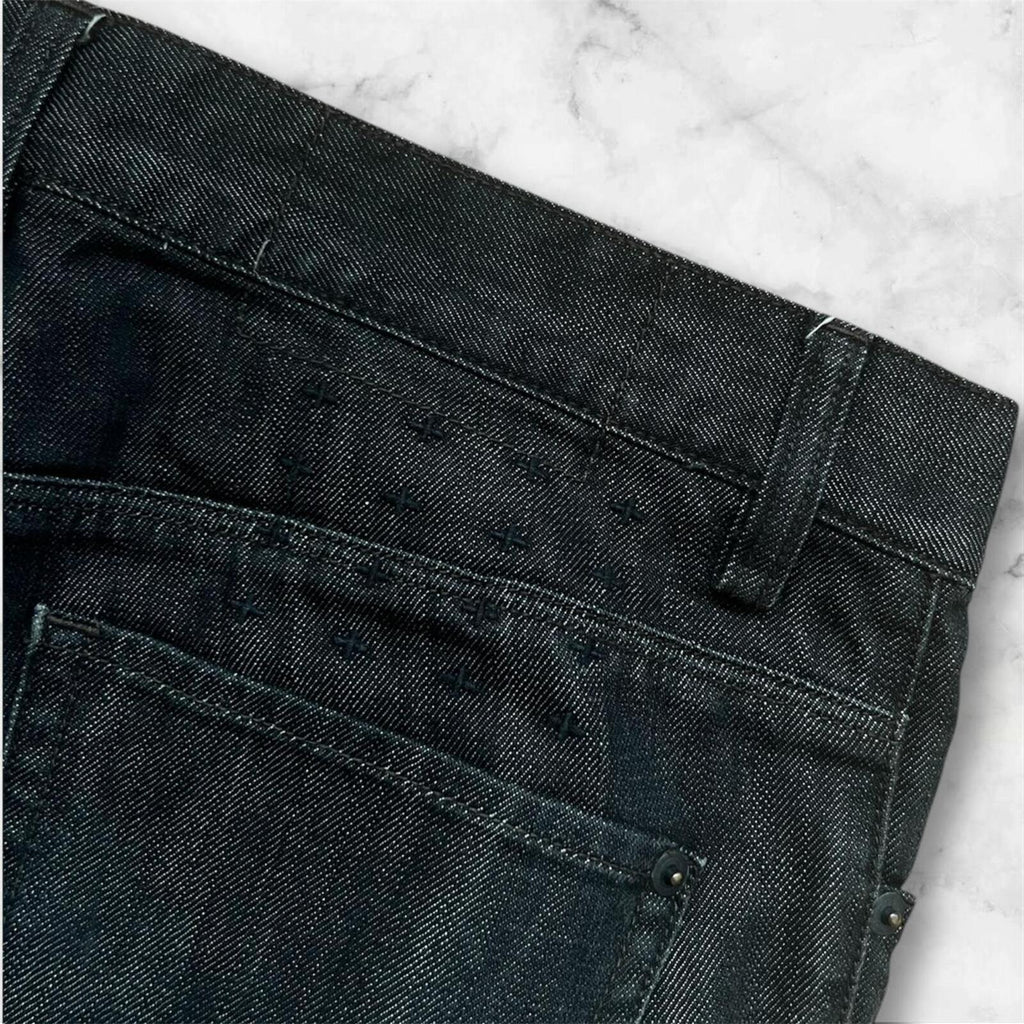 Ksubi Men’s Gee Gee Black Denim Straight Leg Jeans - Button Fly W33 X L33