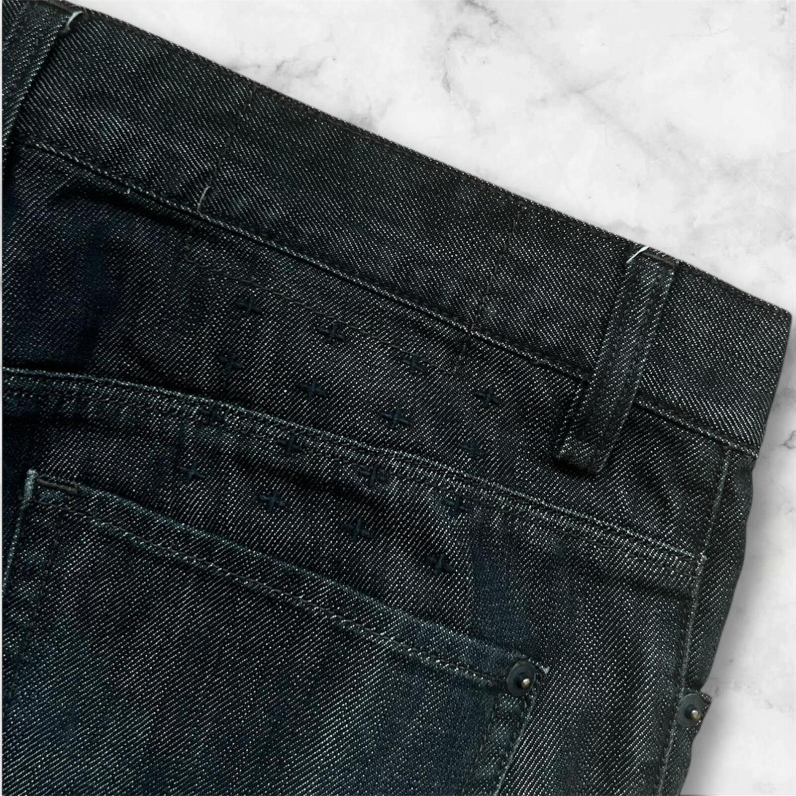 Ksubi Men’s Gee Gee Black Denim Straight Leg Jeans - Button Fly W33 X L33