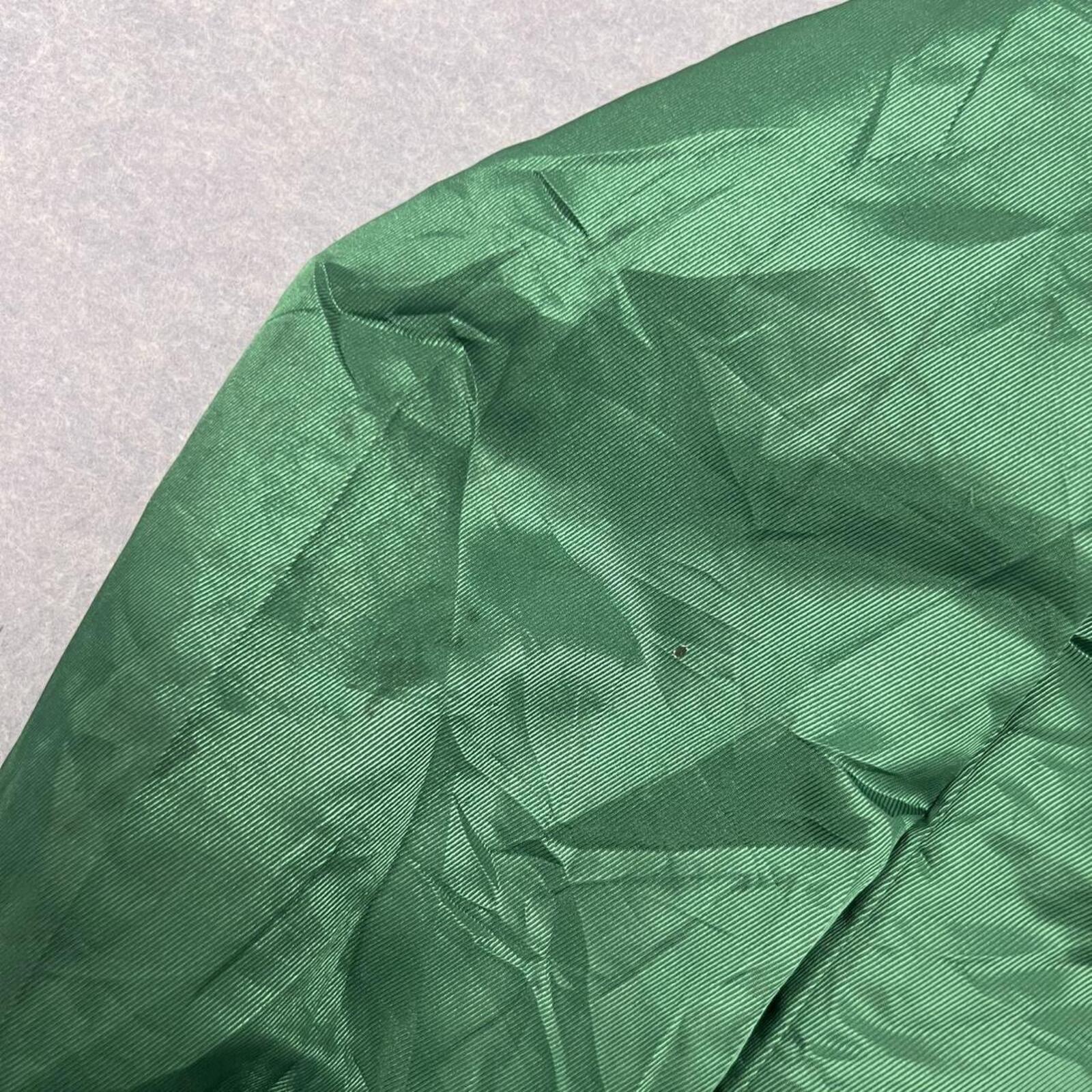 Vintage 80s/90s Champion Men's Green Satin Varsity Bomber Jacket USA Flag Large