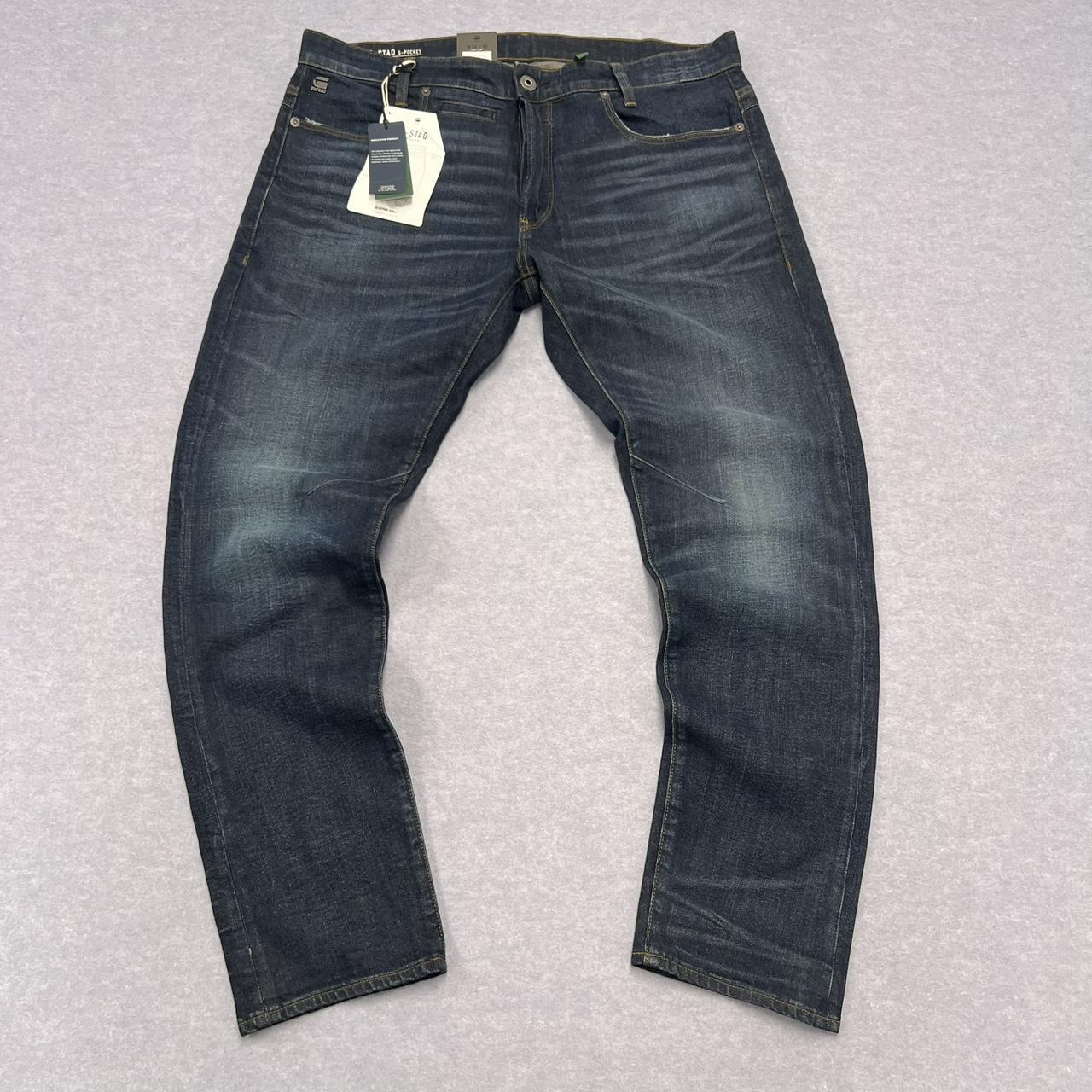 BNWT G-Star RAW D-Staq 5-Pocket Slim Stretch Jeans Indigo Wash W36 L32 RRP$220