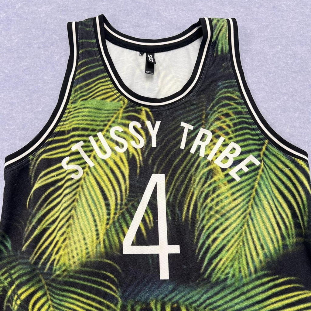 Vintage Stussy International Tribe Classic Basketball Jersey Streetwear Medium