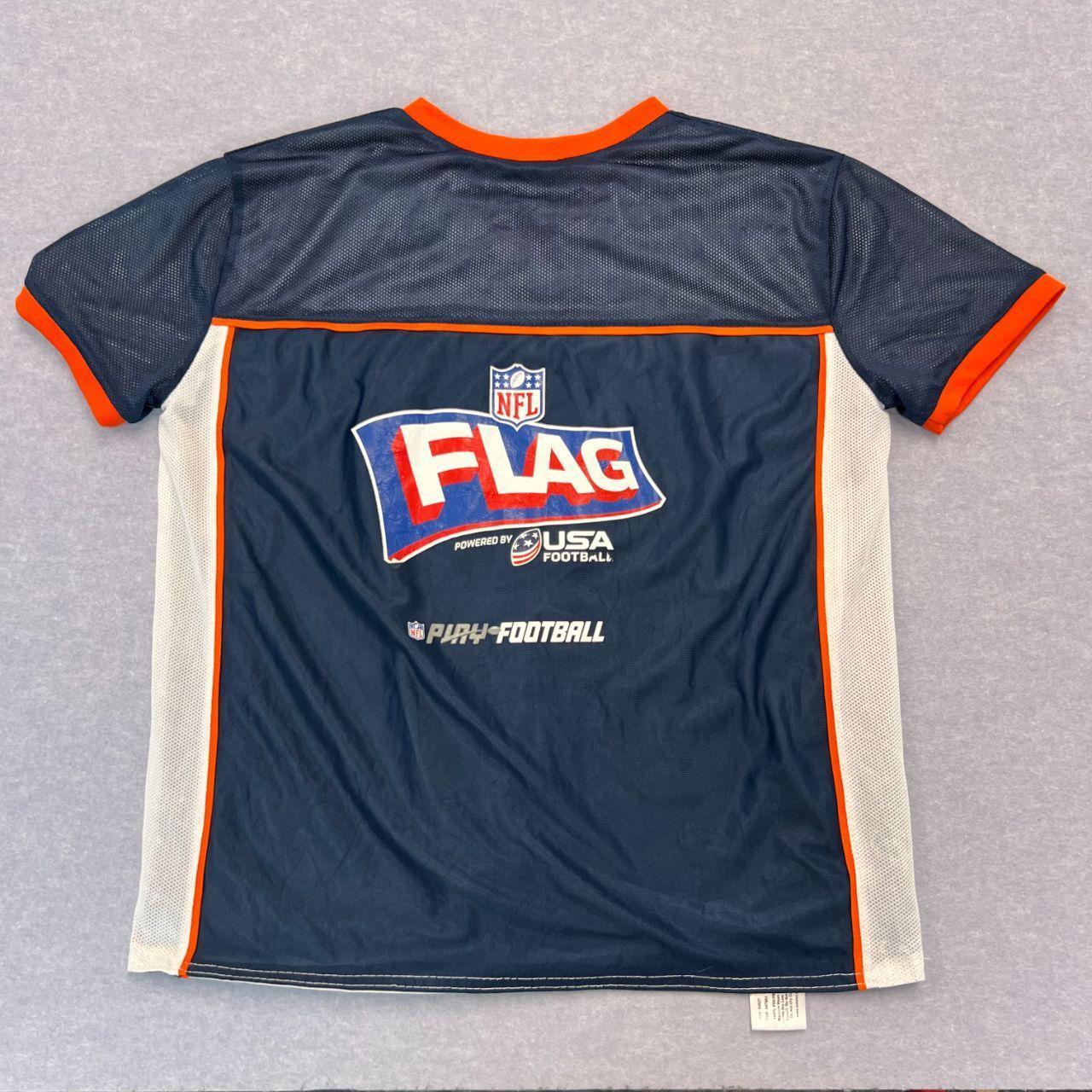 Vintage Denver Broncos NFL Flag Football Reversible Jersey Navy & White  Large