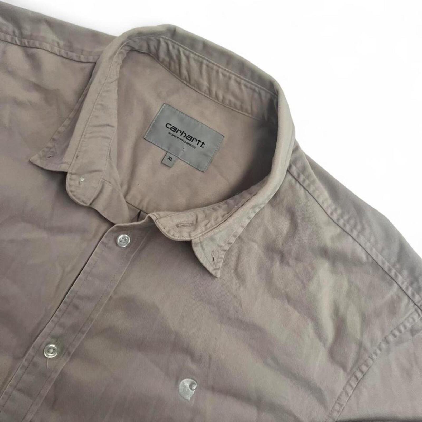 Vintage Carhartt Work In Progress Grey Longsleeve Bolton Shirt Men’s XL