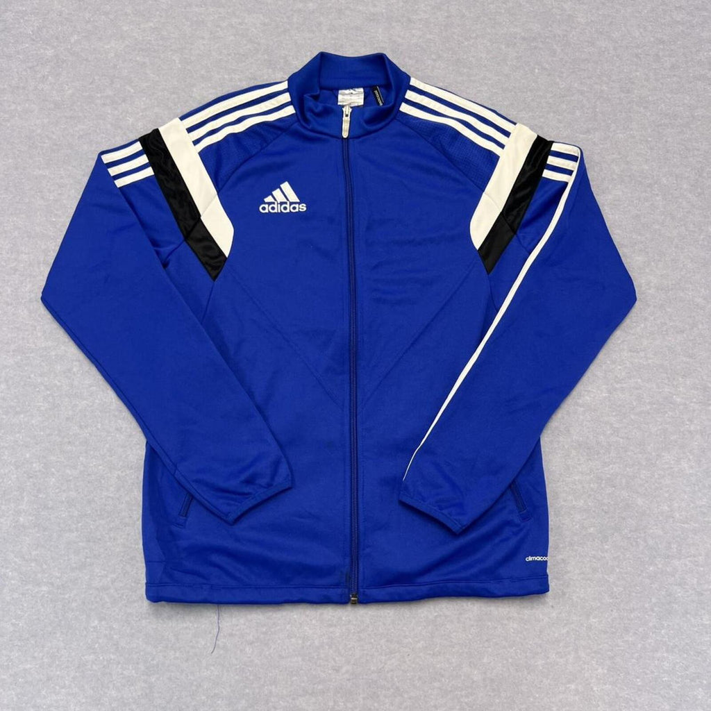 Vintage Adidas ClimaCool Royal Blue Black & White Track Jacket Youth XL Fits Mens Small
