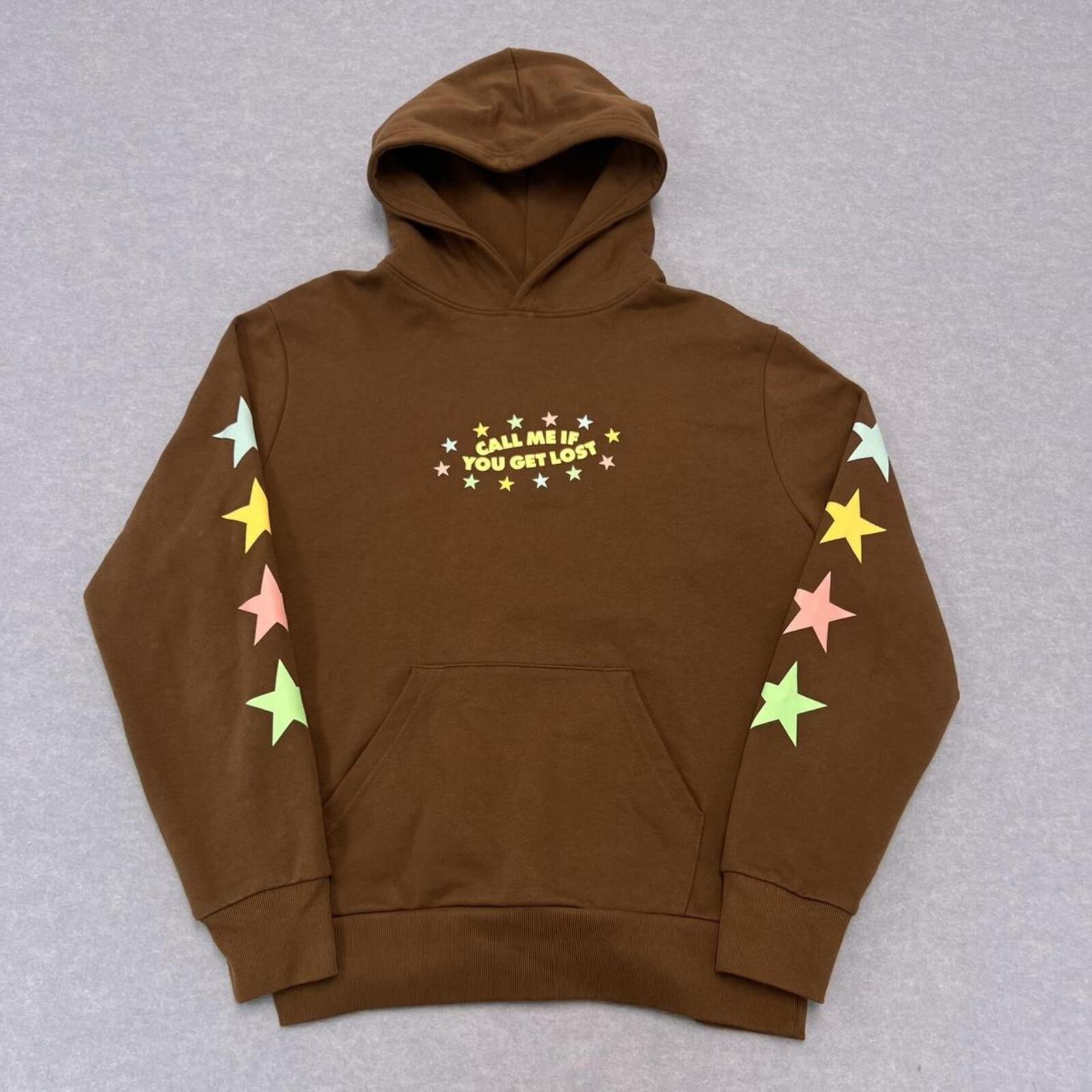 Tyler The Creator Call Me If You Get Lost Brown Star Concert Tour Hoodie Medium