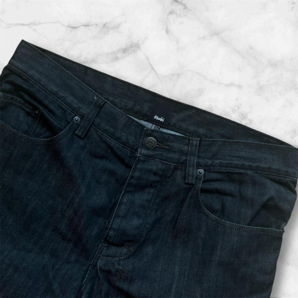 Ksubi Men’s Gee Gee Black Denim Straight Leg Jeans - Button Fly W33 X L33
