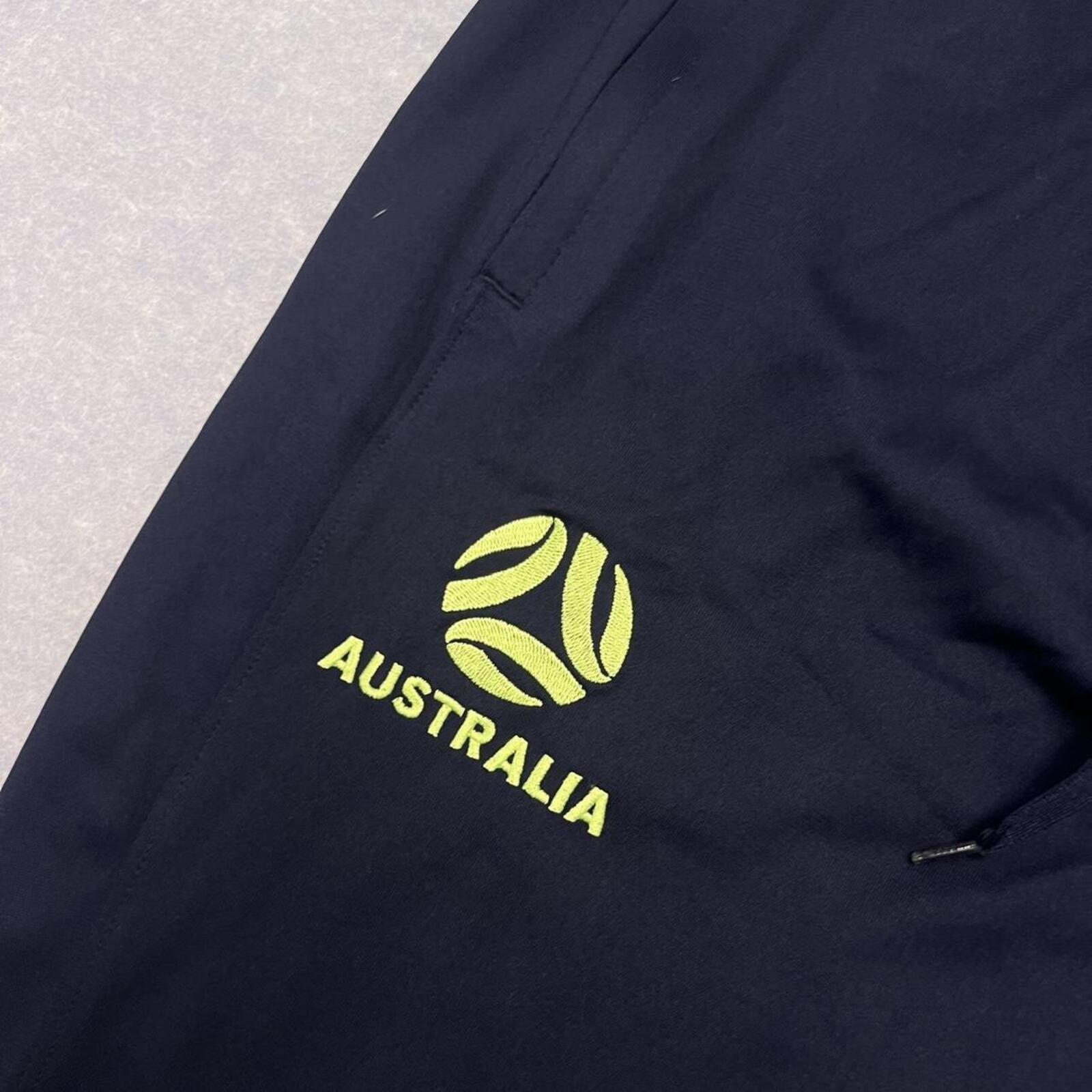 Nike Football Australia Team Track Pants Socceroos Zip Pockets Navy Mens Large