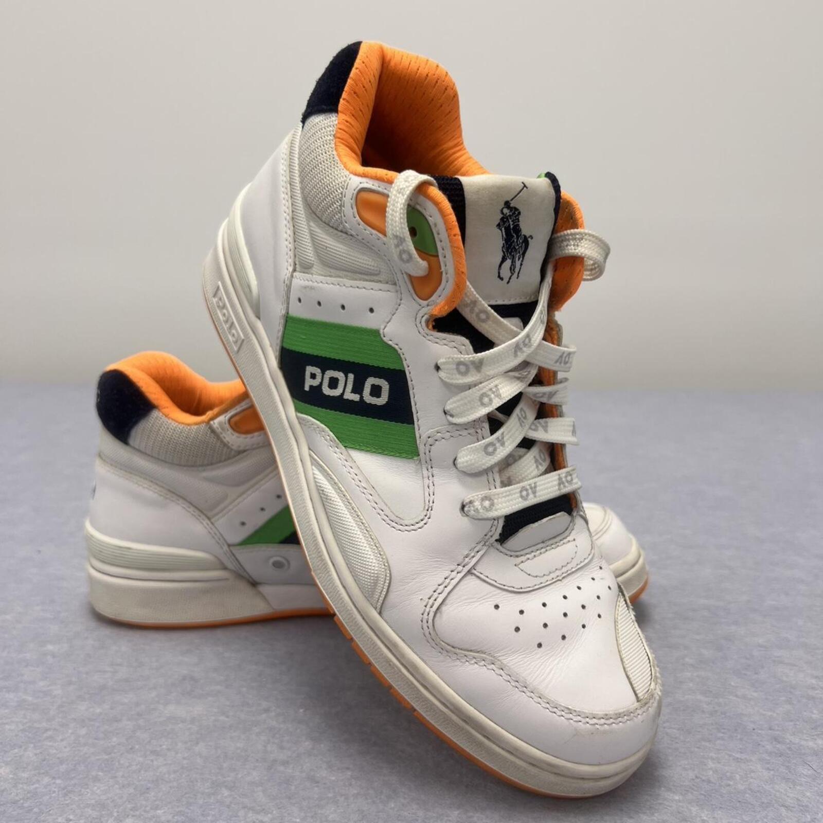 Polo Ralph Lauren Australian Open White & Navy Tennis Court Sport Sneakers US8.5 EU40