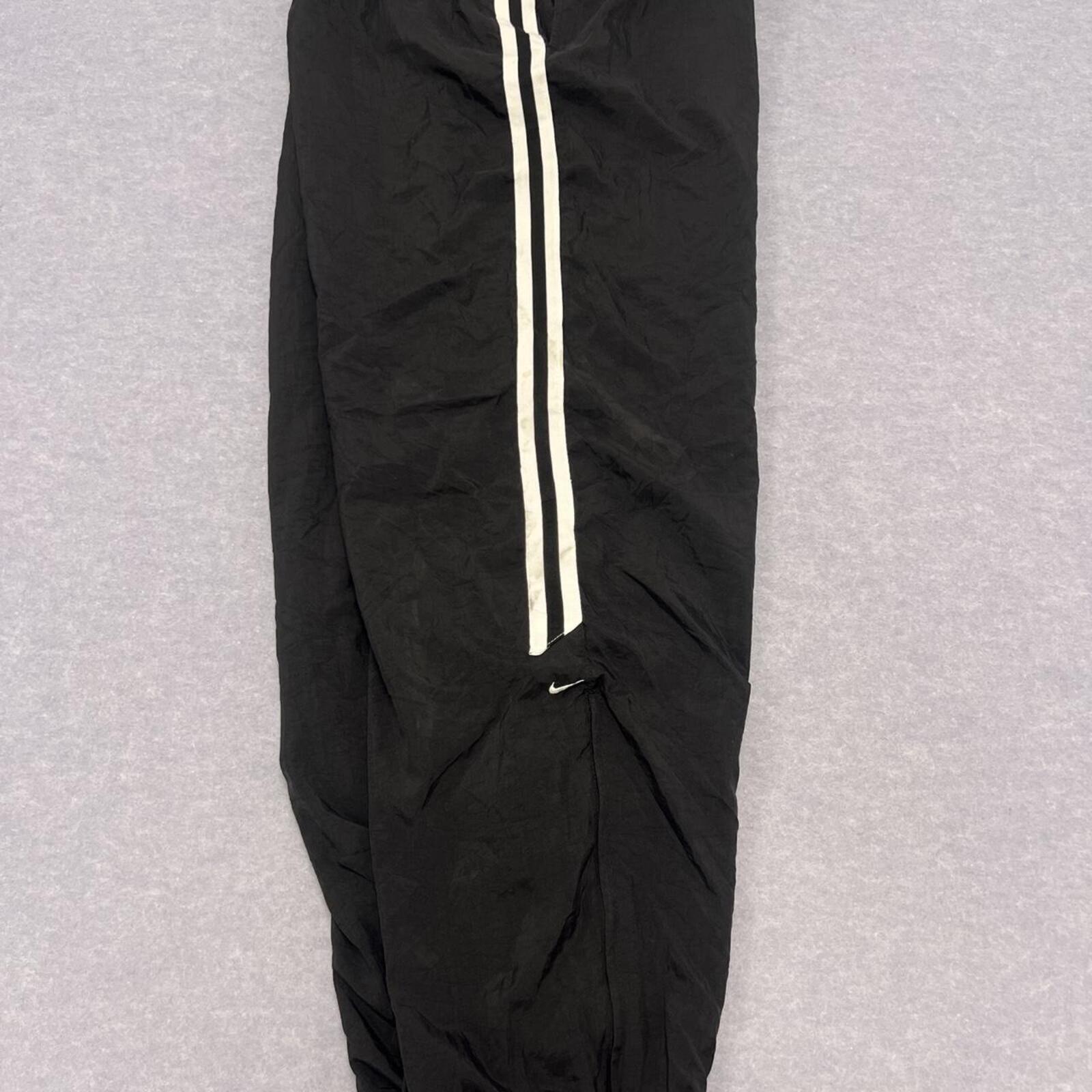 Vintage 90s Nike Men's Black & White Striped Baggy Streetwear Track Pants XL