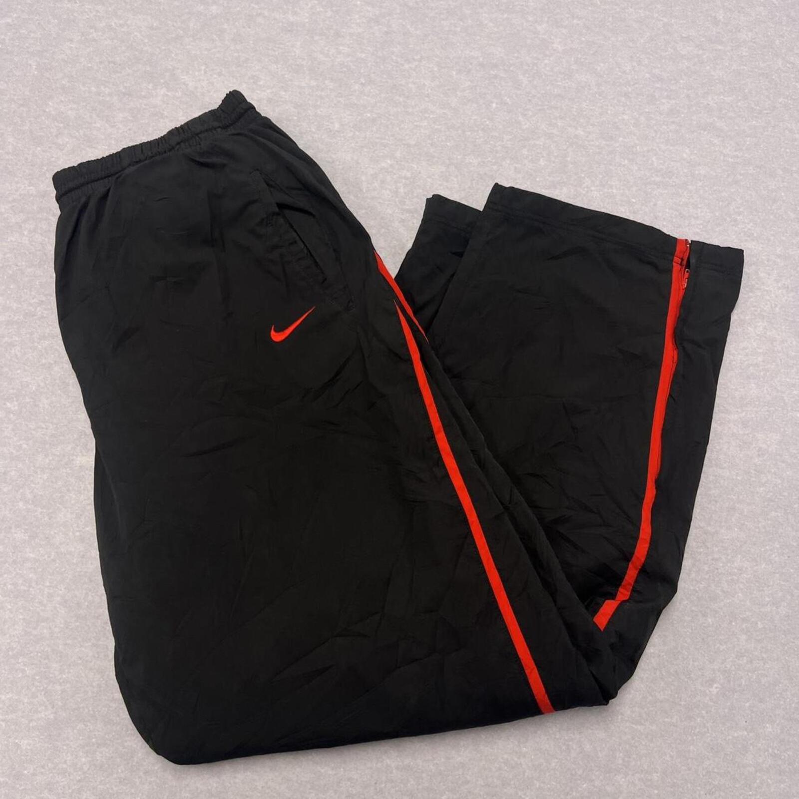 Vintage Nike Team Canada NHL Hockey FitStorm Baggy Track Pants Black & Red XL