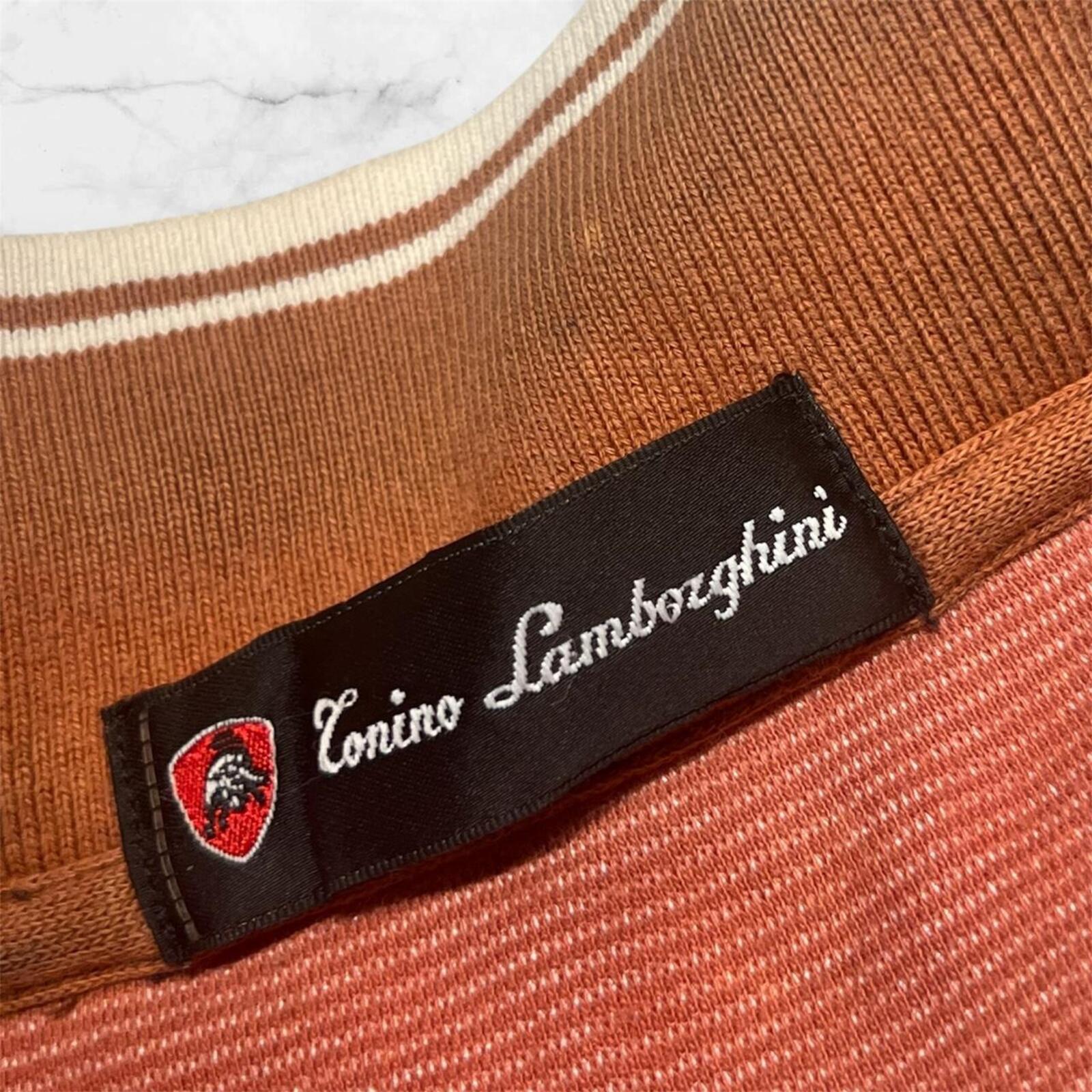 Vintage Domino Lamborghini Racing Men’s Orange & Black Metal Vent Jacket Large