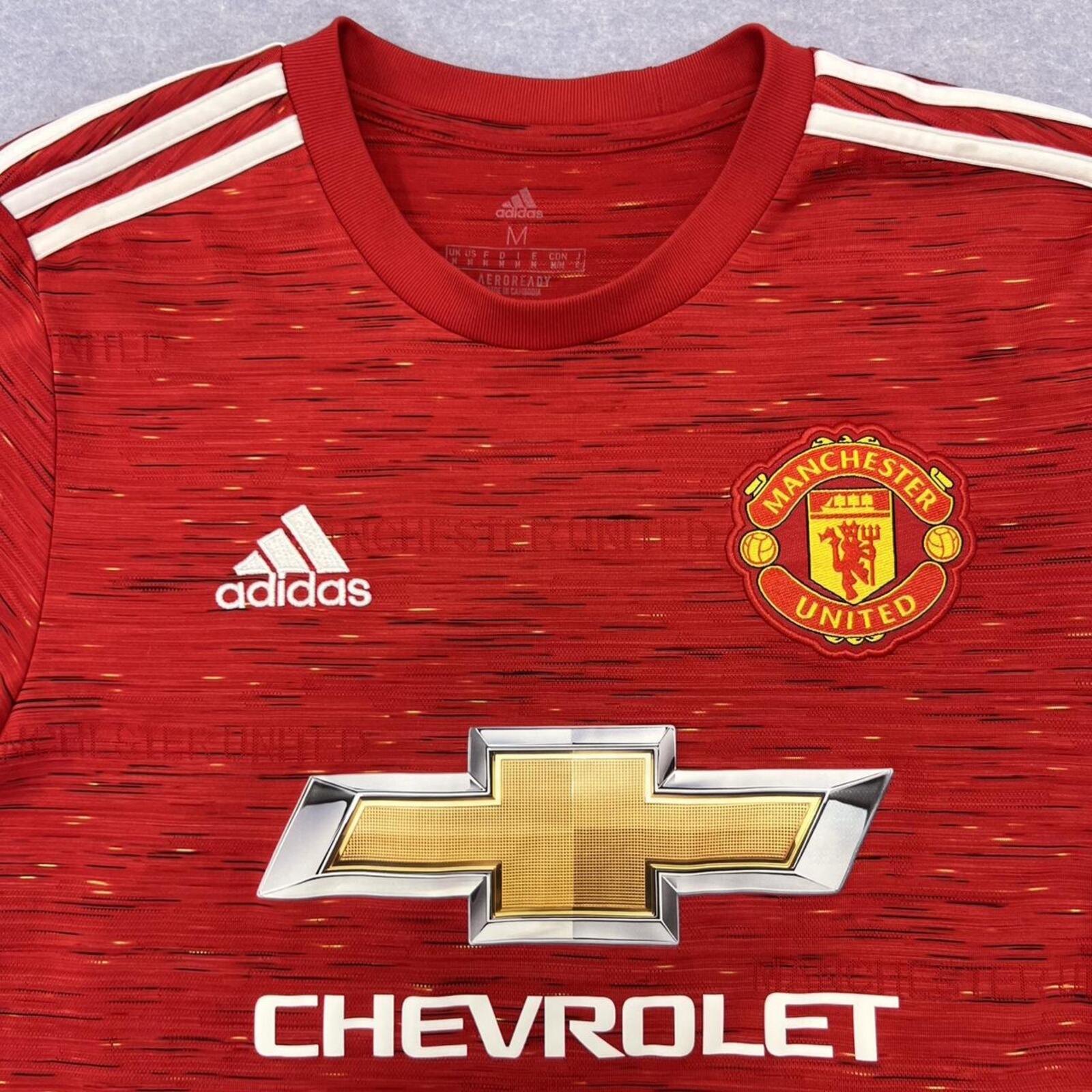 2020/21 Manchester United Adidas Authentic Home Jersey #18 Bruno Fernandes Medium