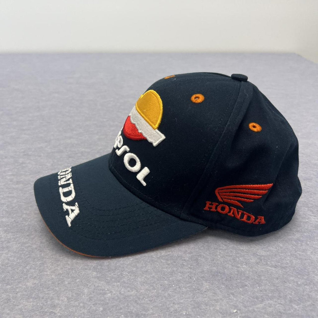 Vintage Honda HRC Repsol Racing Navy Blue Adjustable Cap Y2K Adult One Size