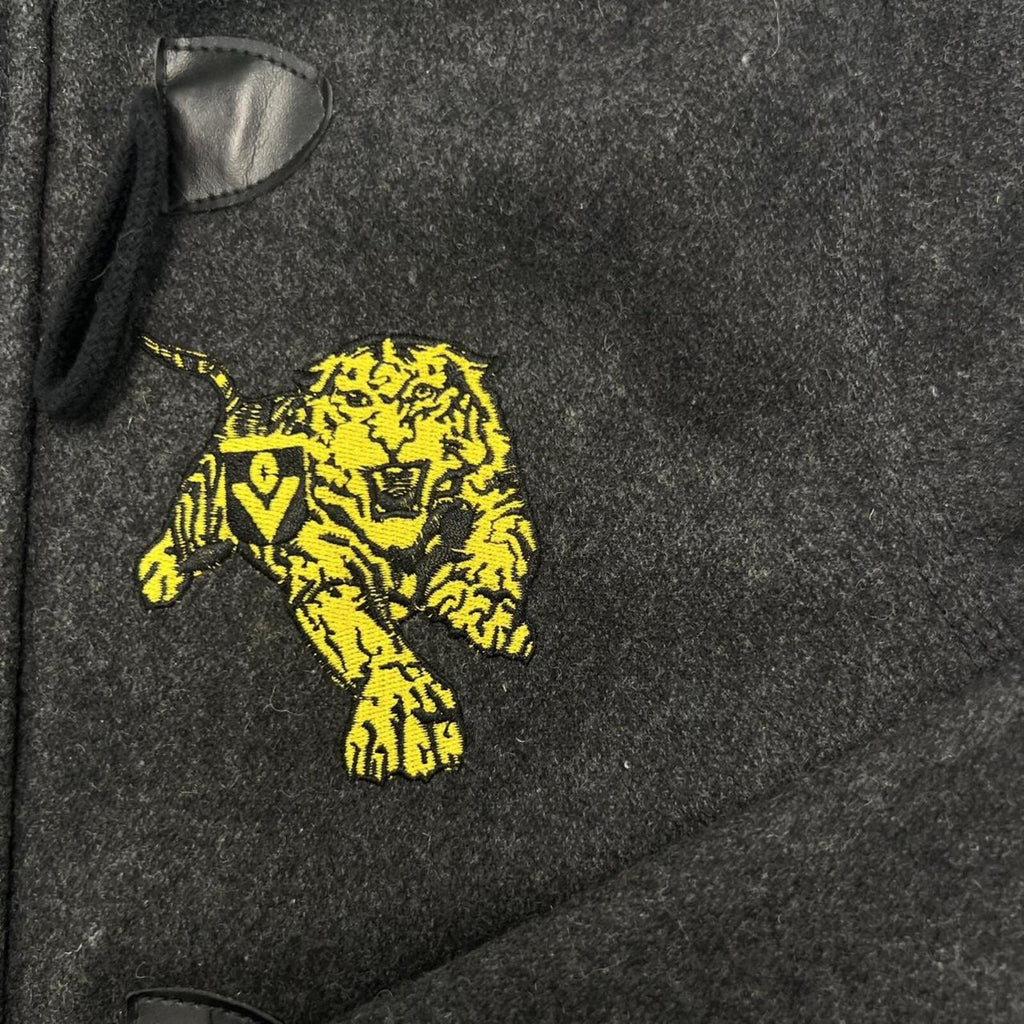 Richmond Tigers AFL First 18 Vintage Fit Grey Duffle / Trench Coat Jacket Small