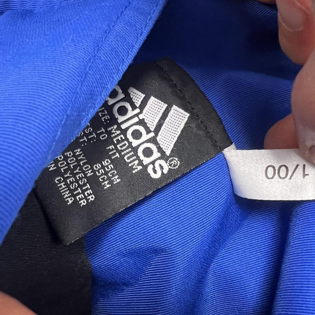 Vintage 2000 Adidas Reversible Blue & Black Puffer Jacket Streetwear Y2K Oversized Medium