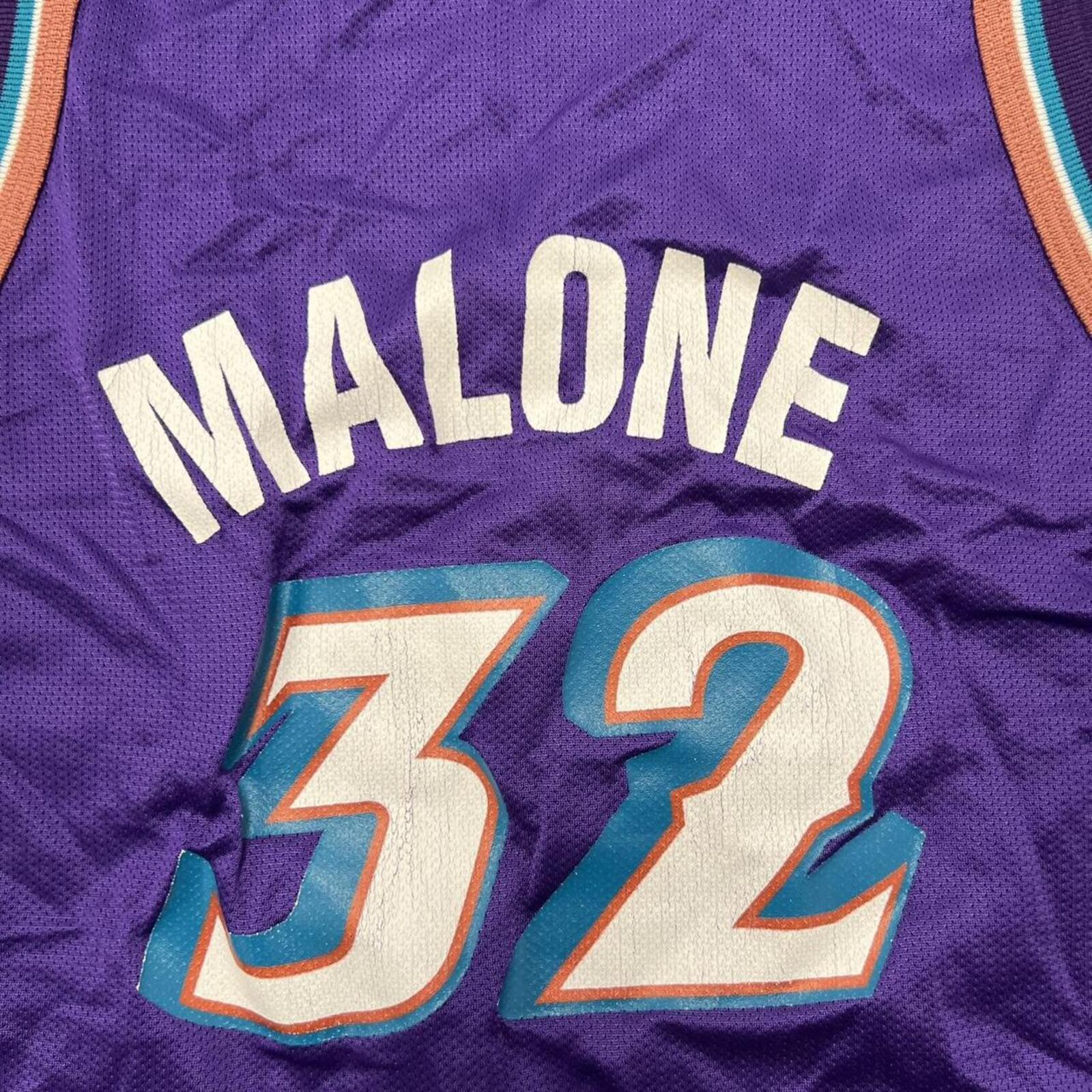 Vintage Champion NBA Utah Jazz Karl Malone No.32 Jersey Youth XL 18-20 / Men's S
