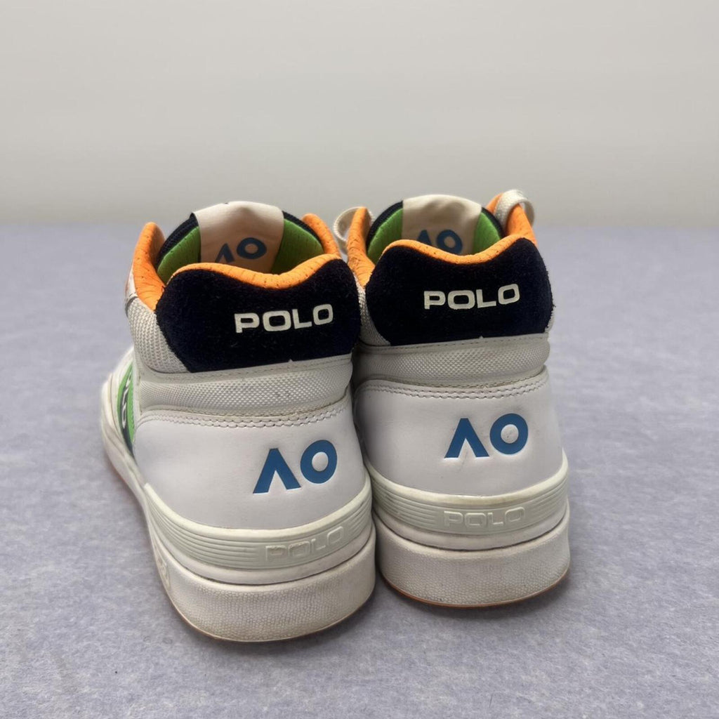 Polo Ralph Lauren Australian Open White & Navy Tennis Court Sport Sneakers US8.5 EU40
