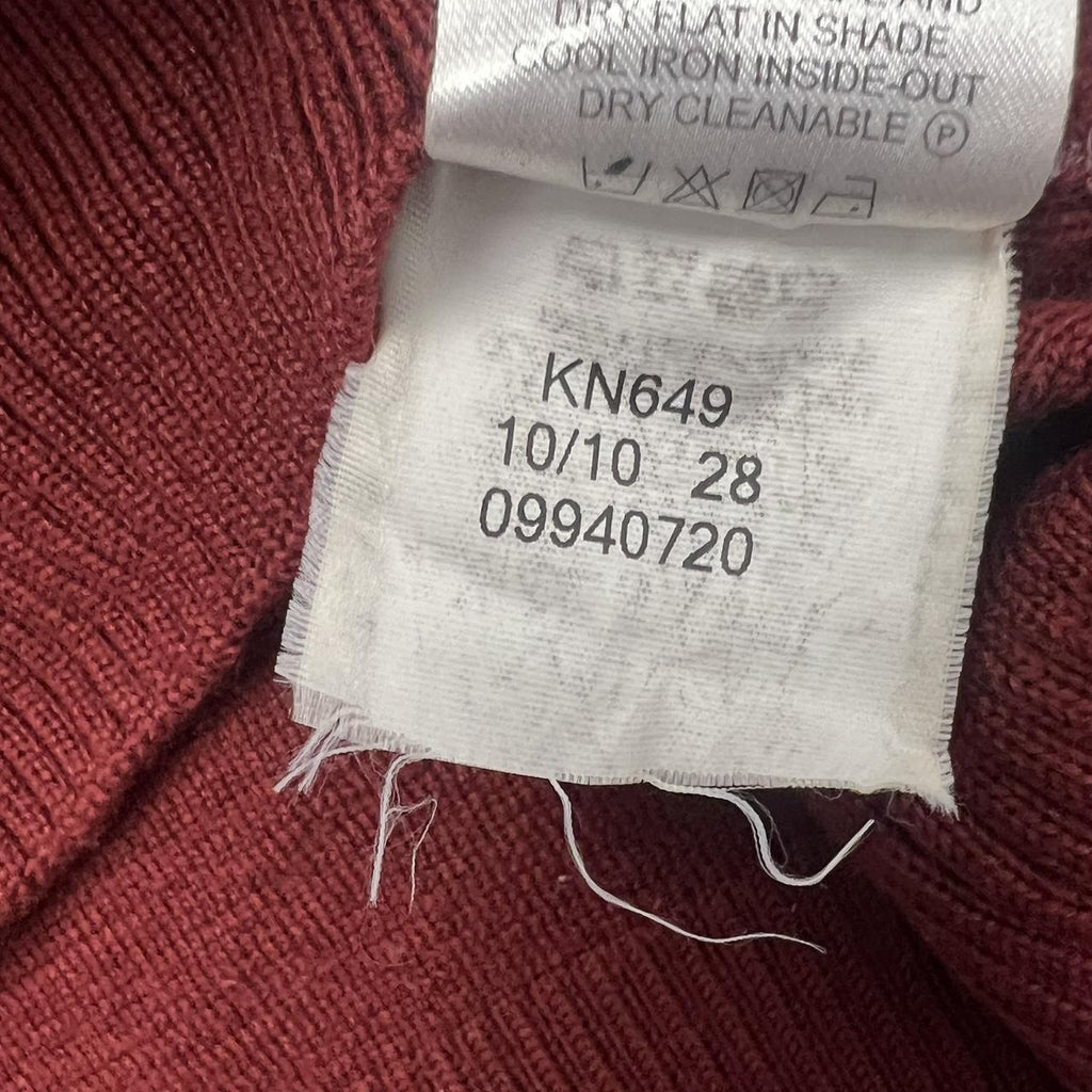 Vintage R.M. Williams Burgundy Red 100% Wool V Neck Knit Sweater KN649 Large