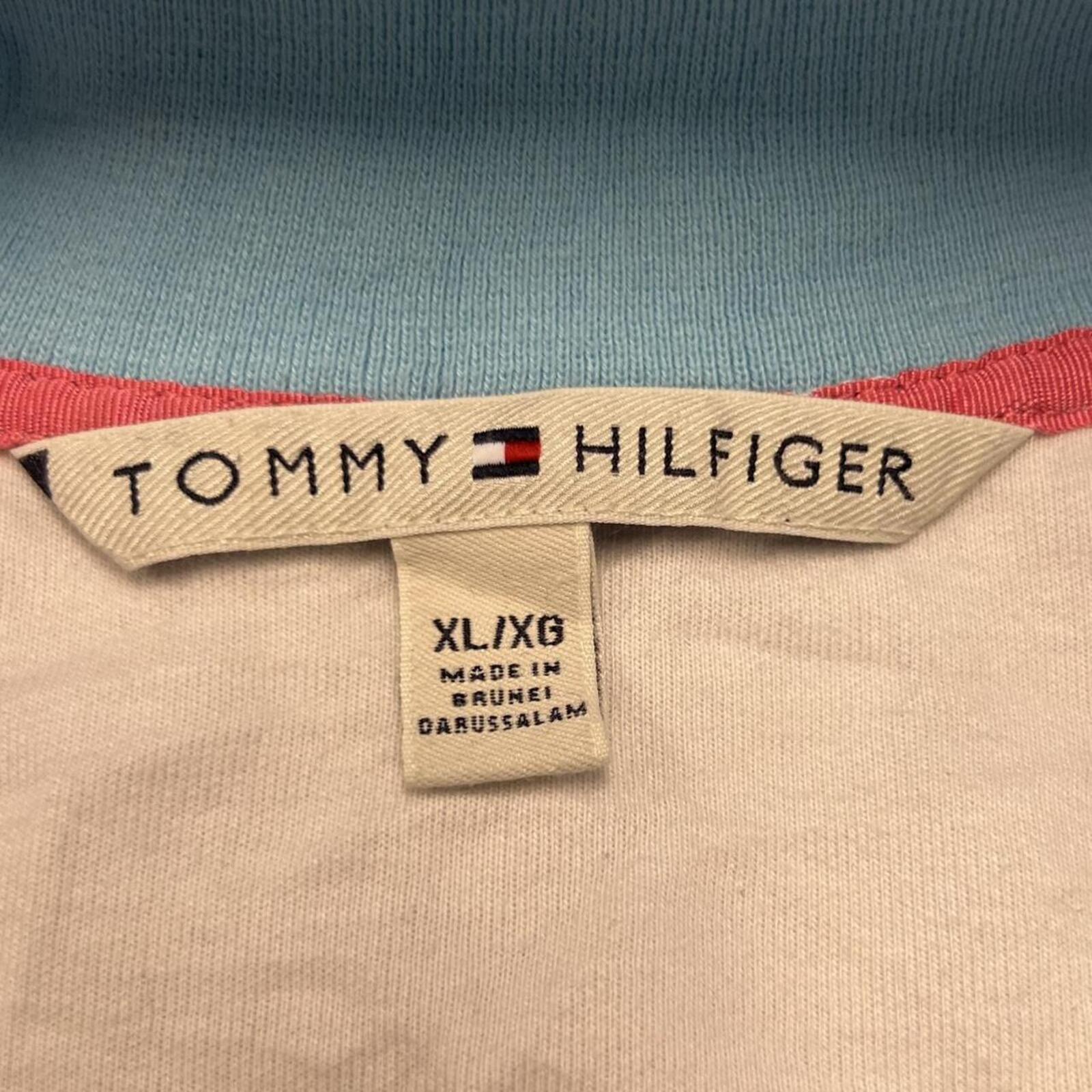 Vintage 90s Tommy Hilfiger Baby Blue & White Track Jacket Y2K Retro Men's XL