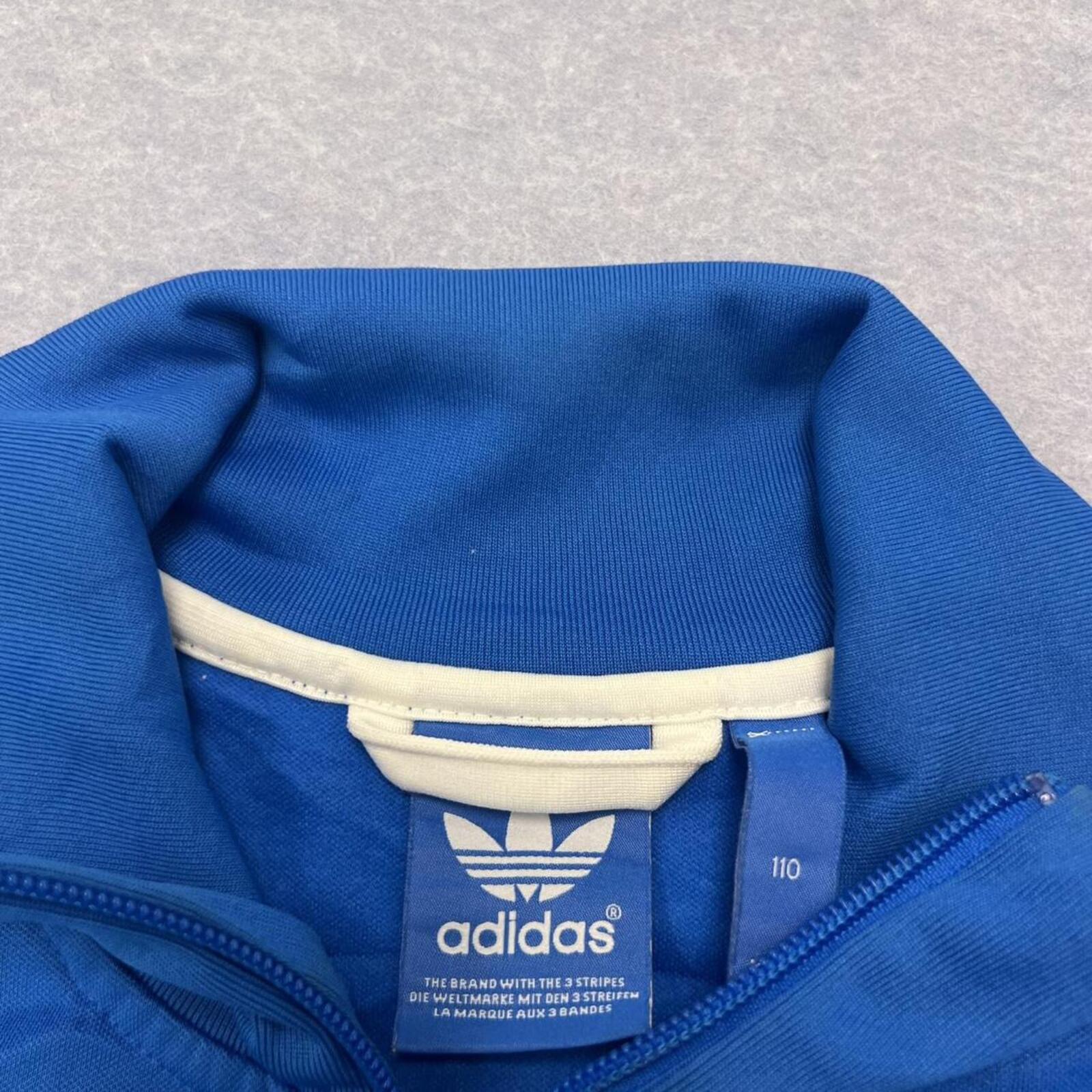 Vintage Adidas Originals Men's Royal Blue Trefoil Track Jacket Size 110 Fits XL