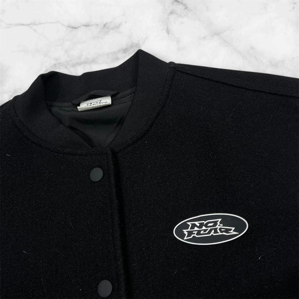 No Fear x H&M Y2K Spell Out Men’s Button Up Varsity Jacket XS Fits Small/Medium