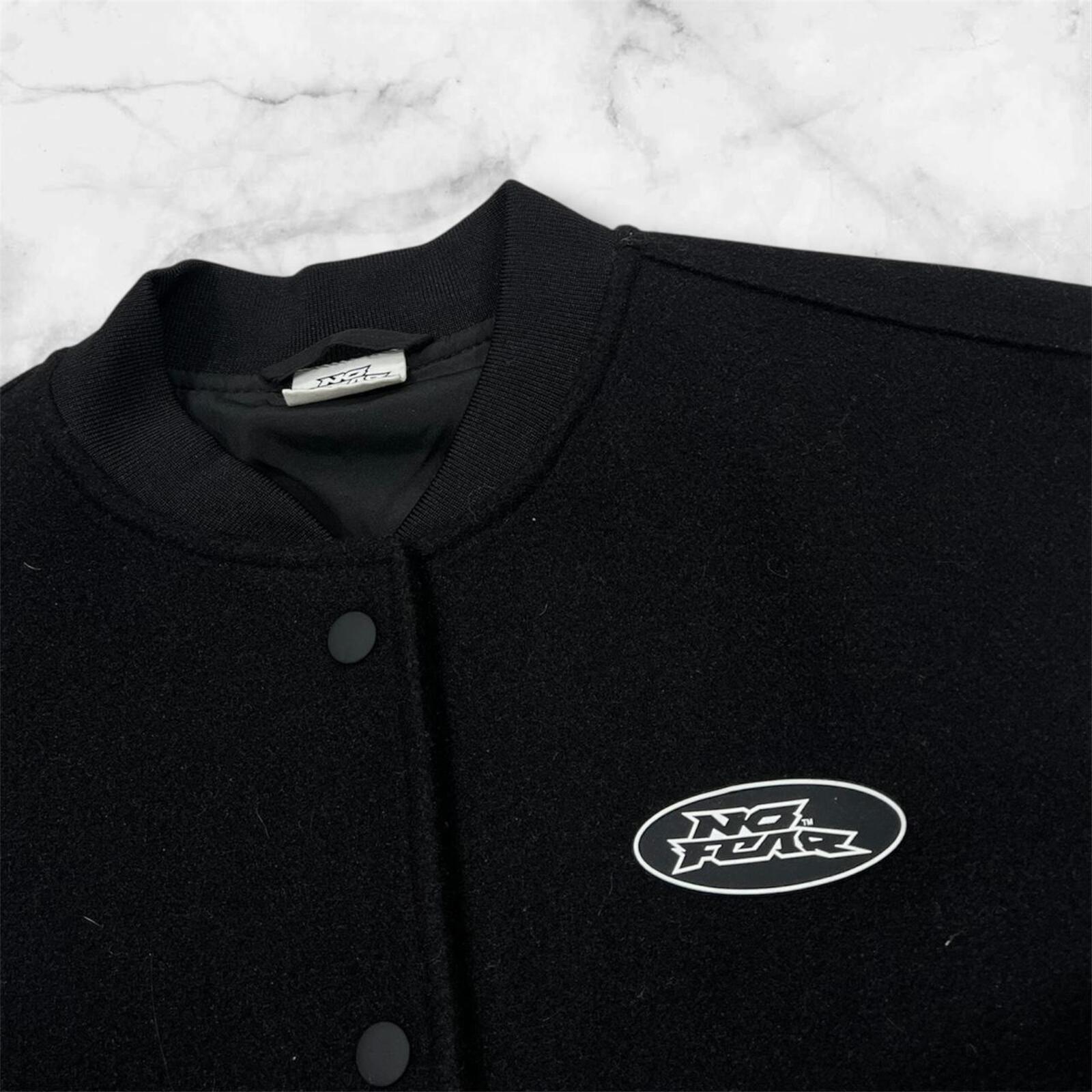 No Fear x H&M Y2K Spell Out Men’s Button Up Varsity Jacket XS Fits Small/Medium
