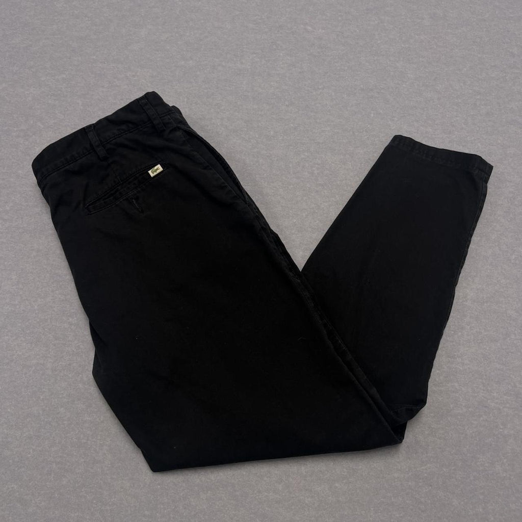 Vintage 90’s Lacoste Black Regular Fit Chino Trousers Pants Men’s W38 L34