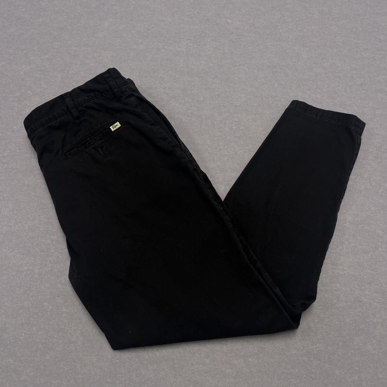 Vintage 90’s Lacoste Black Regular Fit Chino Trousers Pants Men’s W38 L34