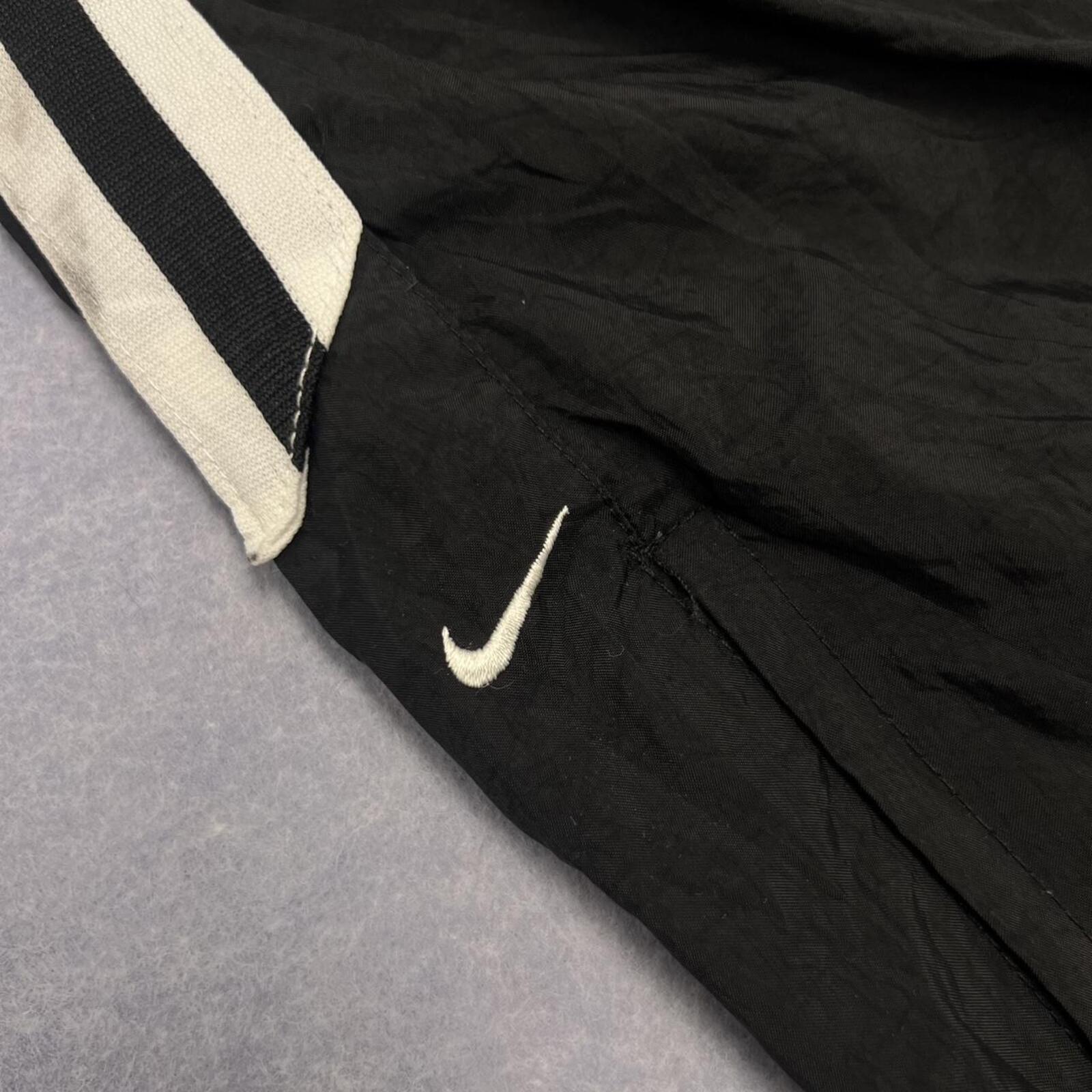 Vintage 90s Nike Men's Black & White Striped Baggy Streetwear Track Pants XL