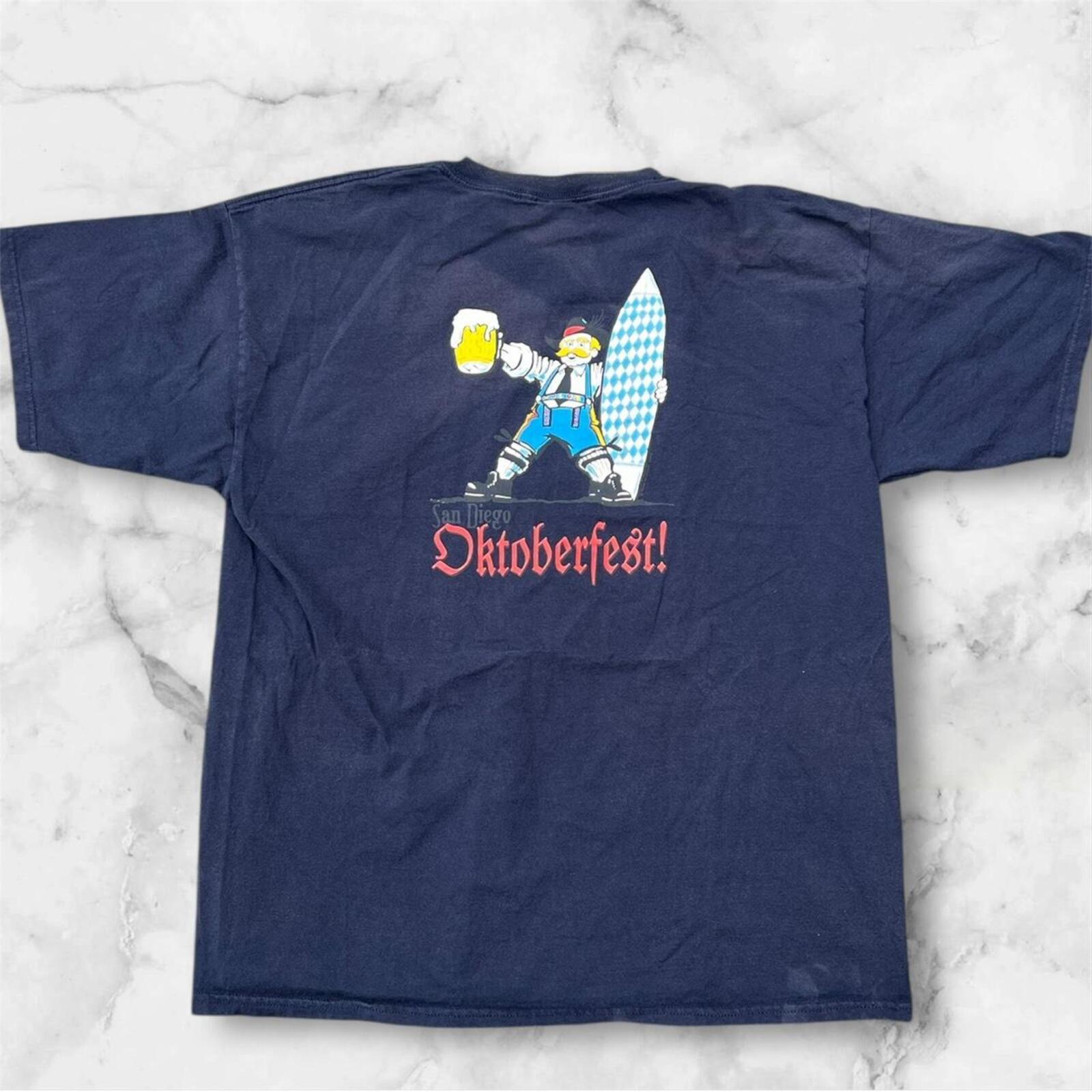 Vintage 90s Oktoberfest San Diego Men’s Navy Graphic Octoberfest AOP T-Shirt XL