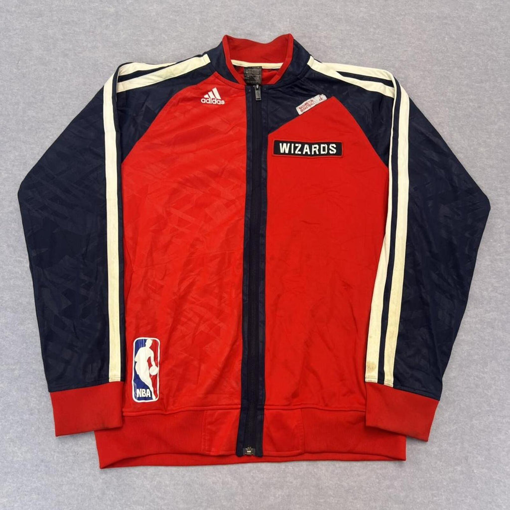 2013 Adidas Washington Wizards Red & Navy NBA Track Jacket Mens Medium As Seen