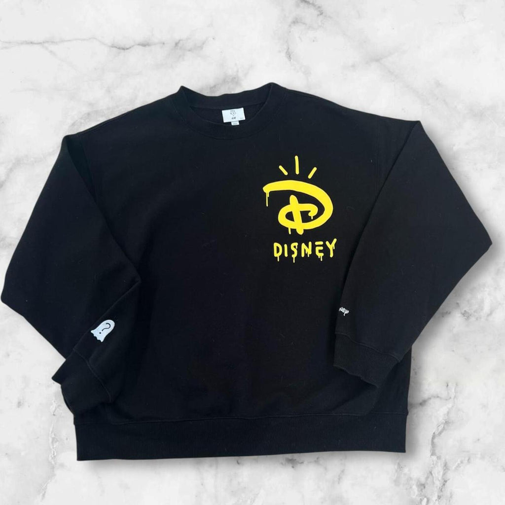 Disney  100 x H&M Trevor Andrew Mickey Mouse Drip Graphic Crewneck Sweatshirt XL